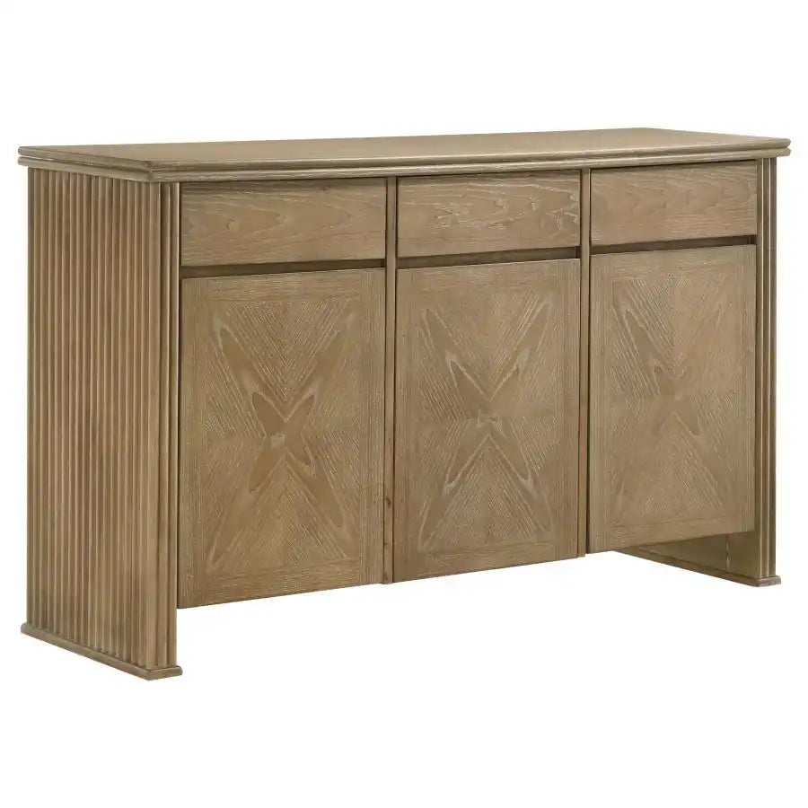 Adina - 2-Door Sideboard Server - Distressed Light Brown - Best Buy Furniture