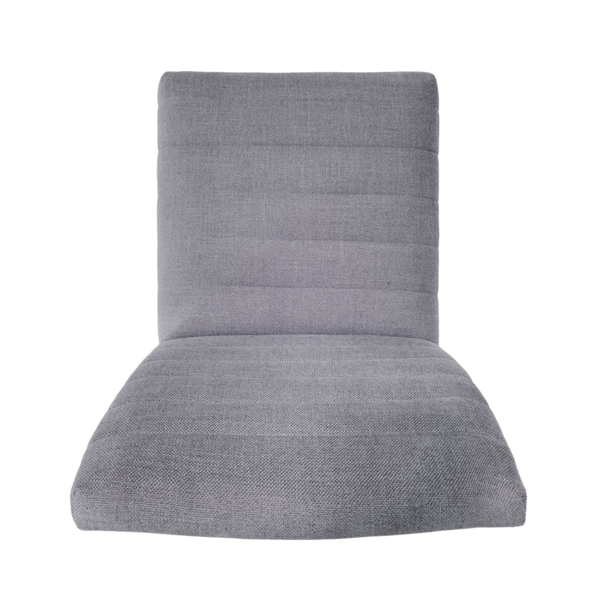 Mid Century Modern Dining Chair (Set of 2) With Channel Stitching - Dark Gray