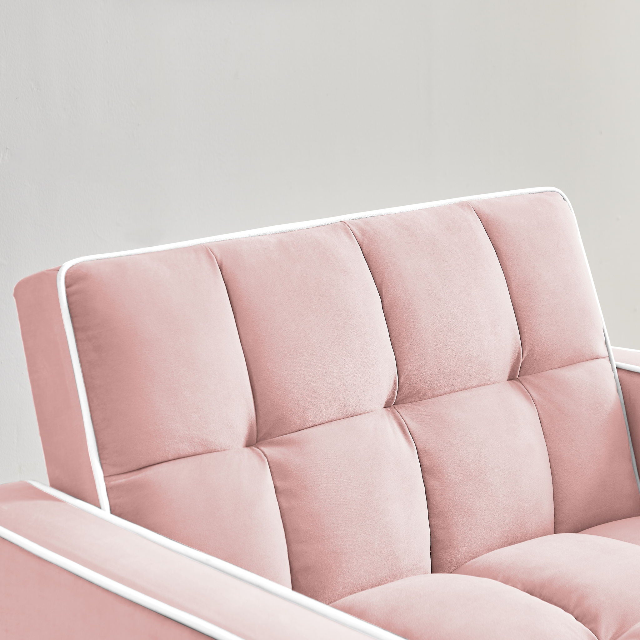 Modern Velvet 3 In 1 Sofa Bed Chair, Adjustable Recliner