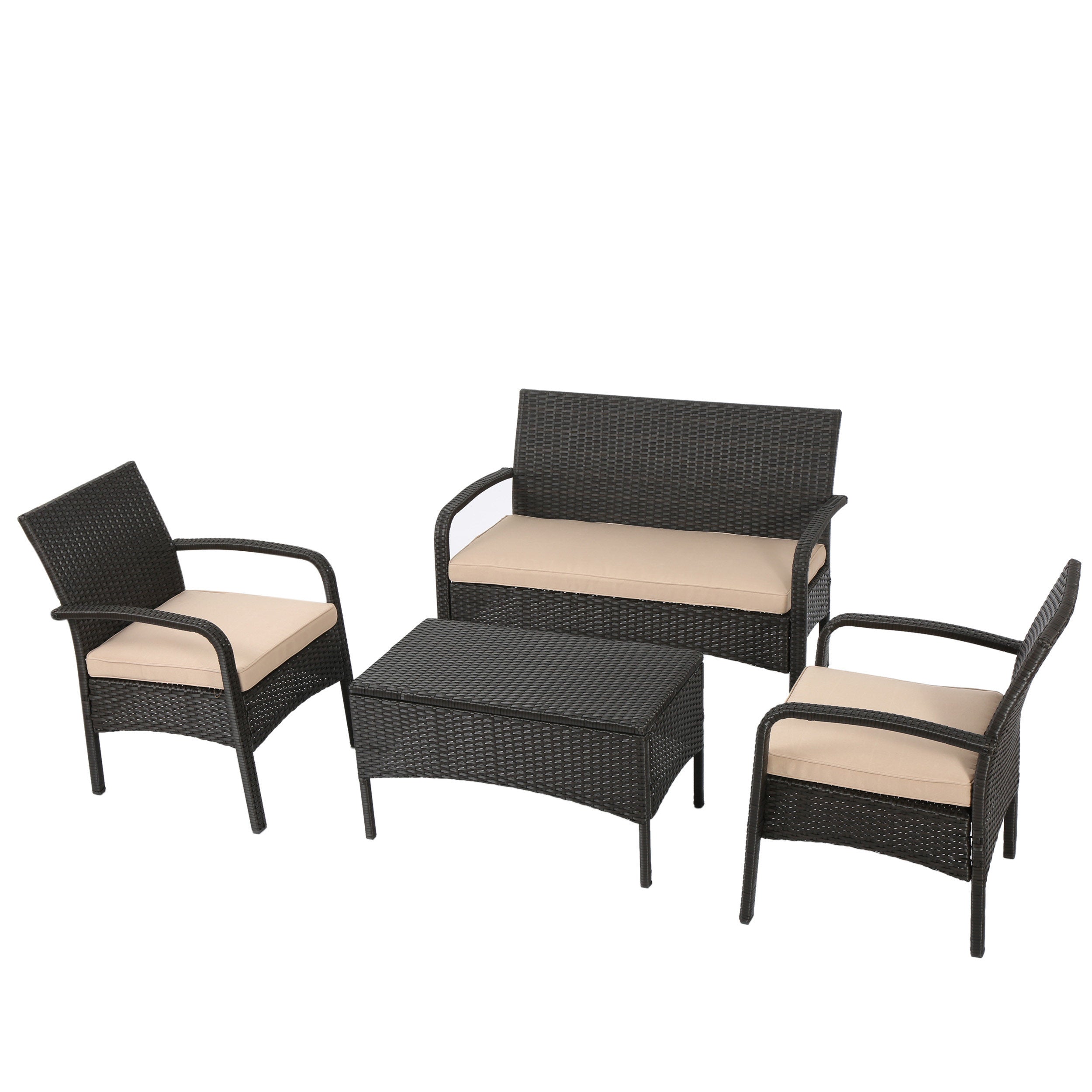 Cordoba 4-Piece PE Rattan Outdoor Chat Set