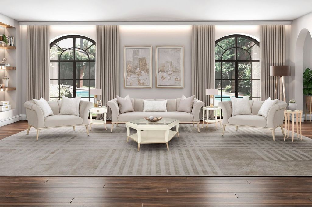 Yvette - Sofa - Porcini/Medium Champagne