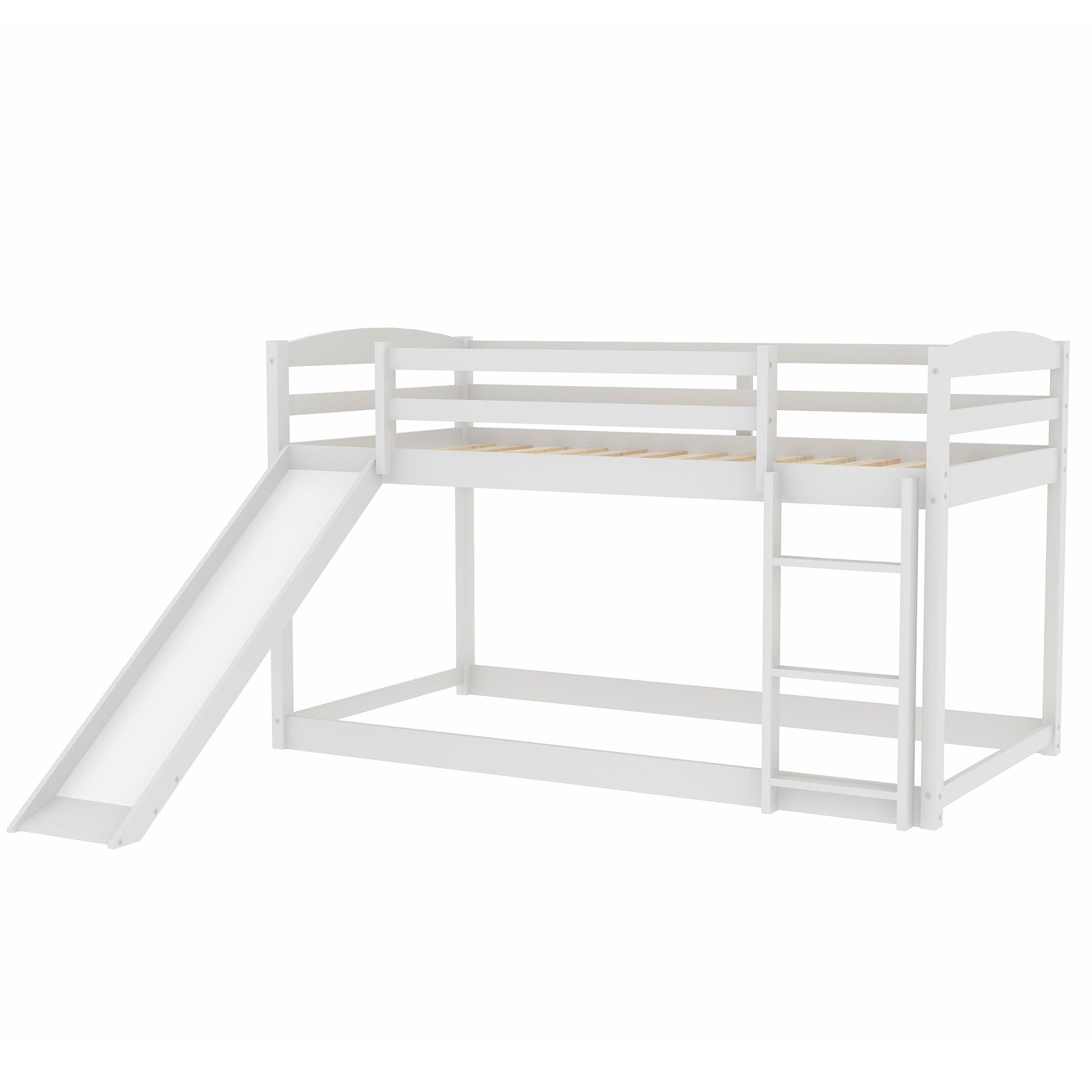 Durable Bunk Bed With Convertible Slide And Ladder