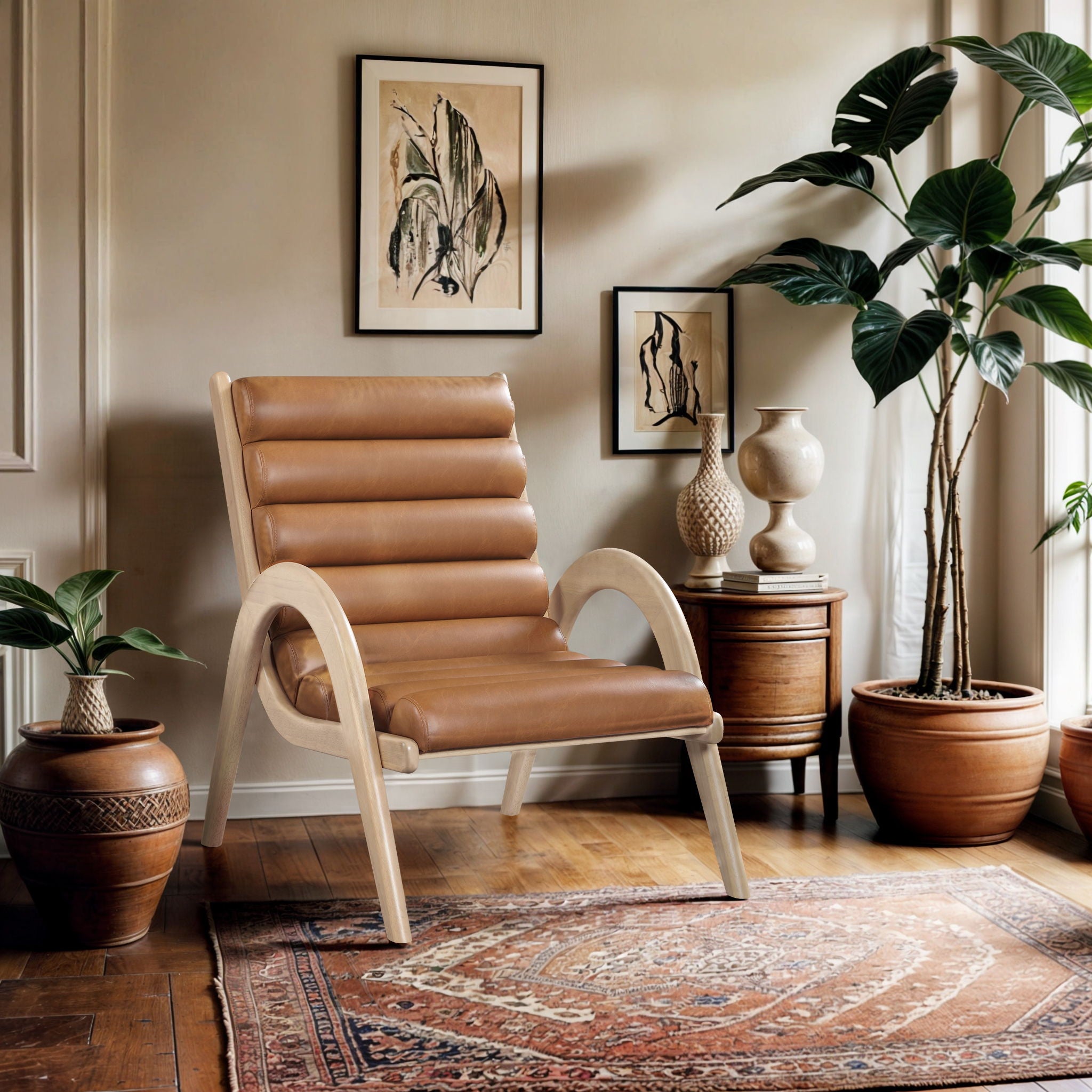 Randal - Accent Chair - Natural Frame