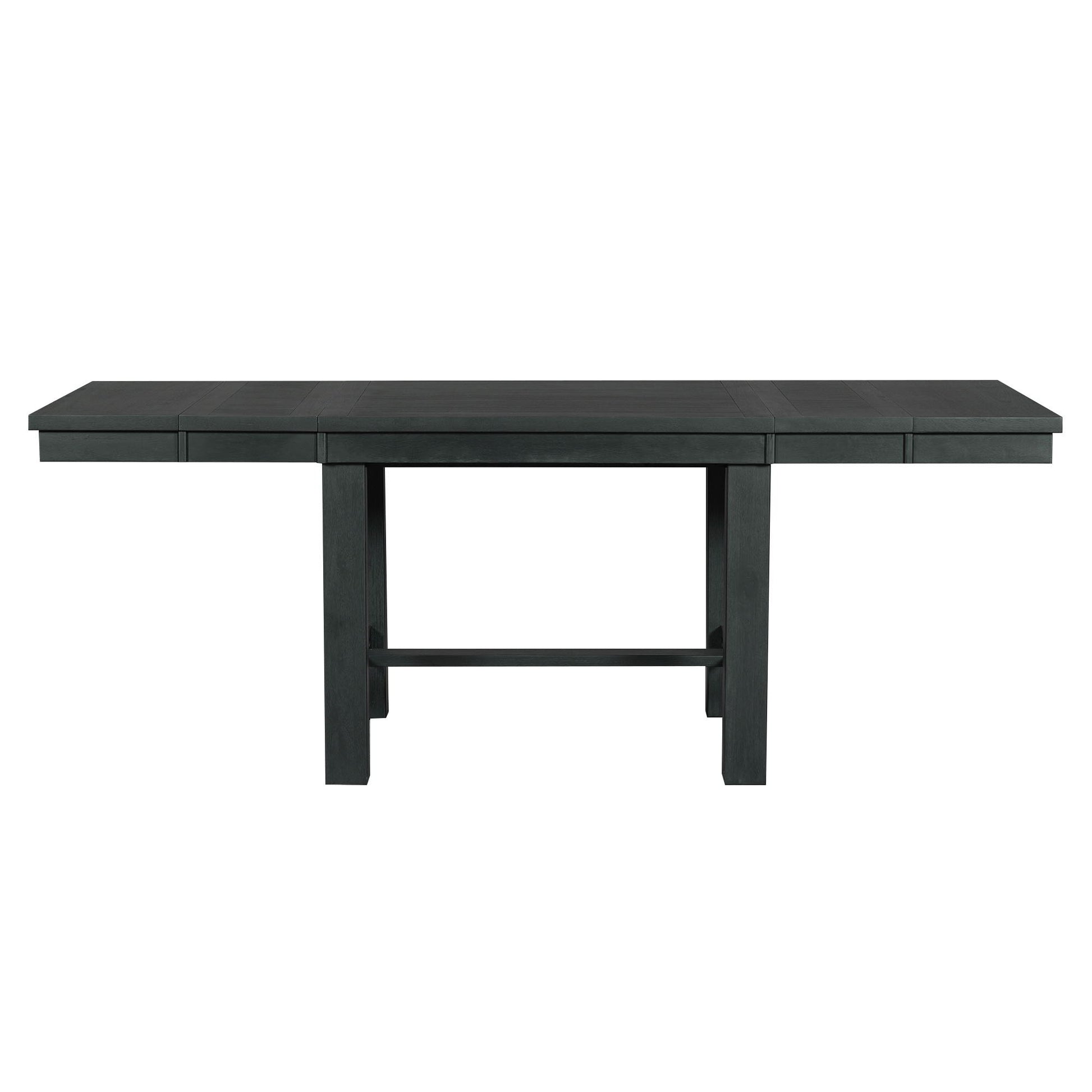 Topmax - 6 Piece Farmhouse Extendable Dining Table With Footrest, 4 Upholstered Dining Chairs And Dining Bench, Two 11" Removable Leaf - Best Buy Furniture