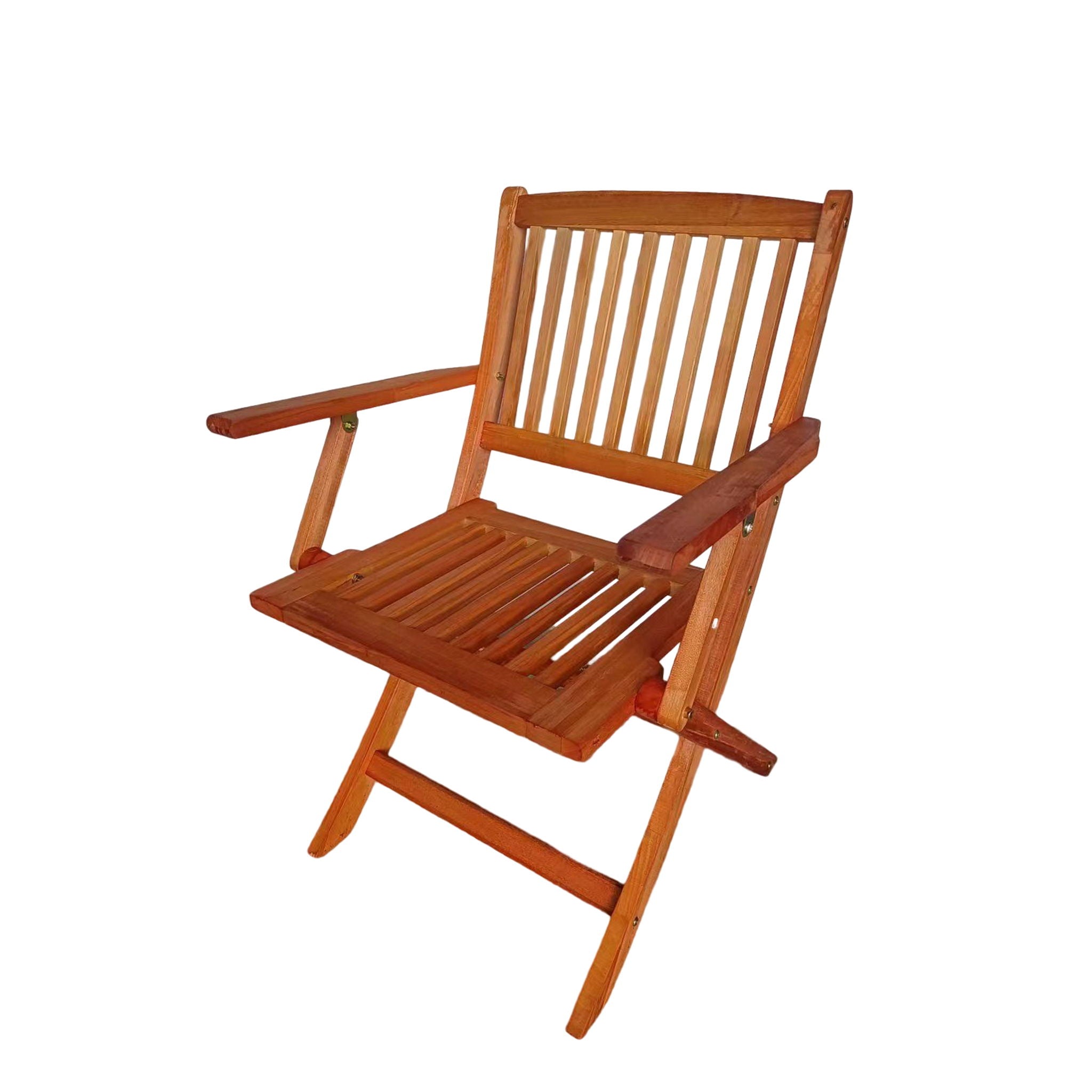 Foldable Patio Dining Set With 4 Folding Chairs For Indoor And Outdoor Use - Teak - Best Buy Furniture