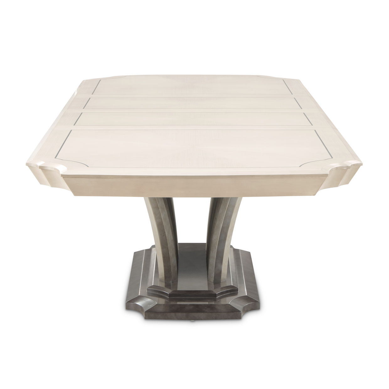 Fantosini - Pedestal Dining Table - Silver Mist - Best Buy Furniture