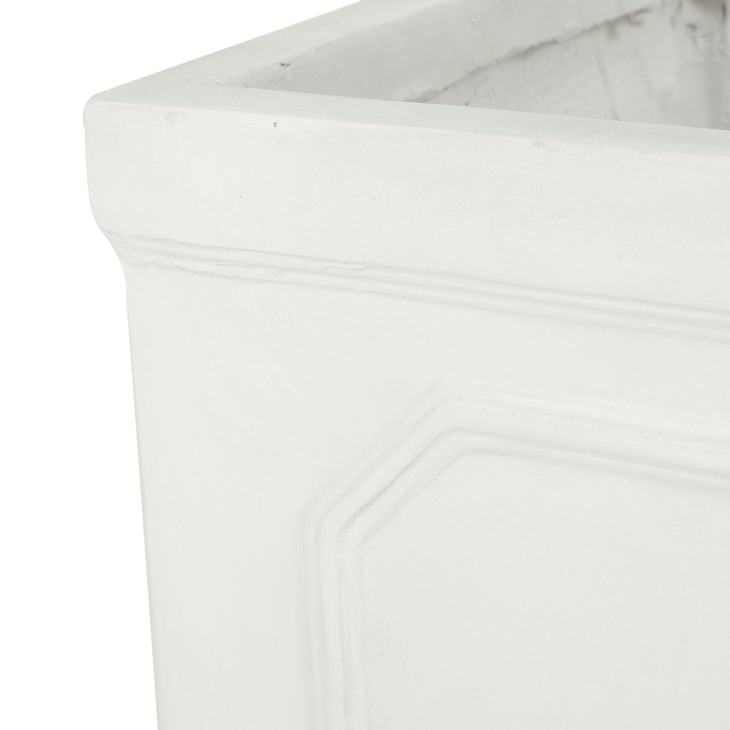 13.75 x 14.00 Antique White Magnesium Oxide Planter