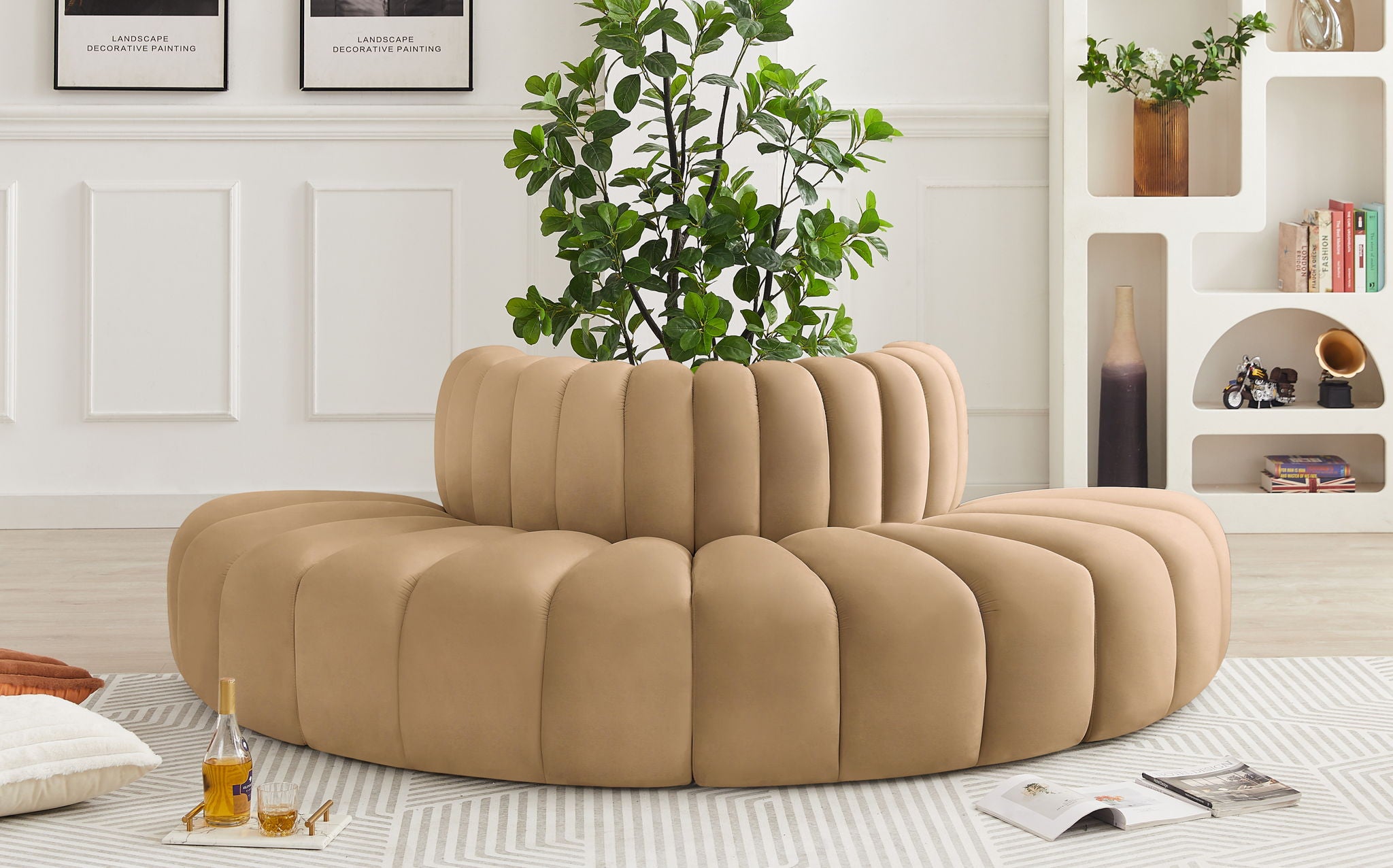 Arc - Velvet 4 Piece Modular Sofa