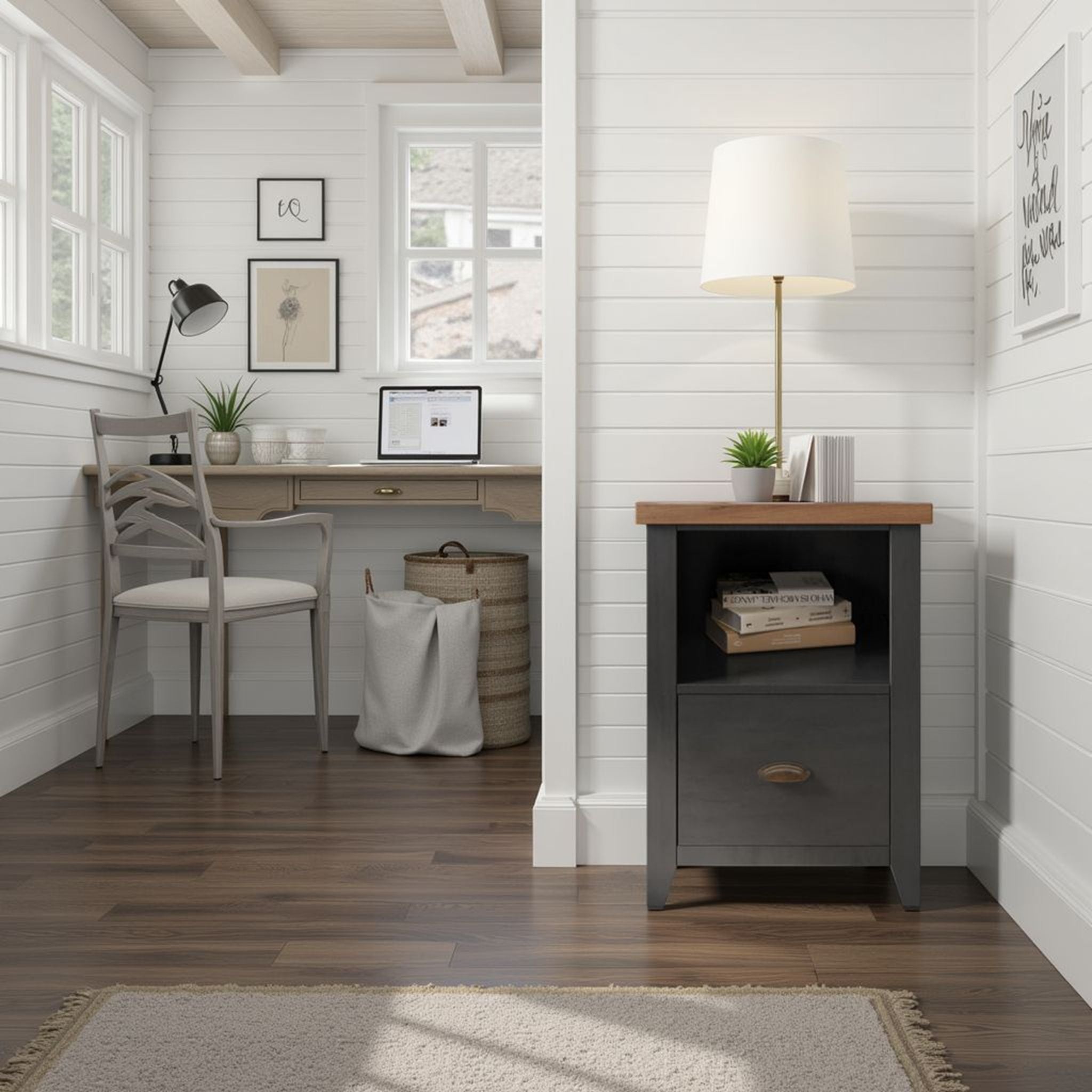 Essex - Drawer File - Black, Whiskey - Best Buy Furniture
