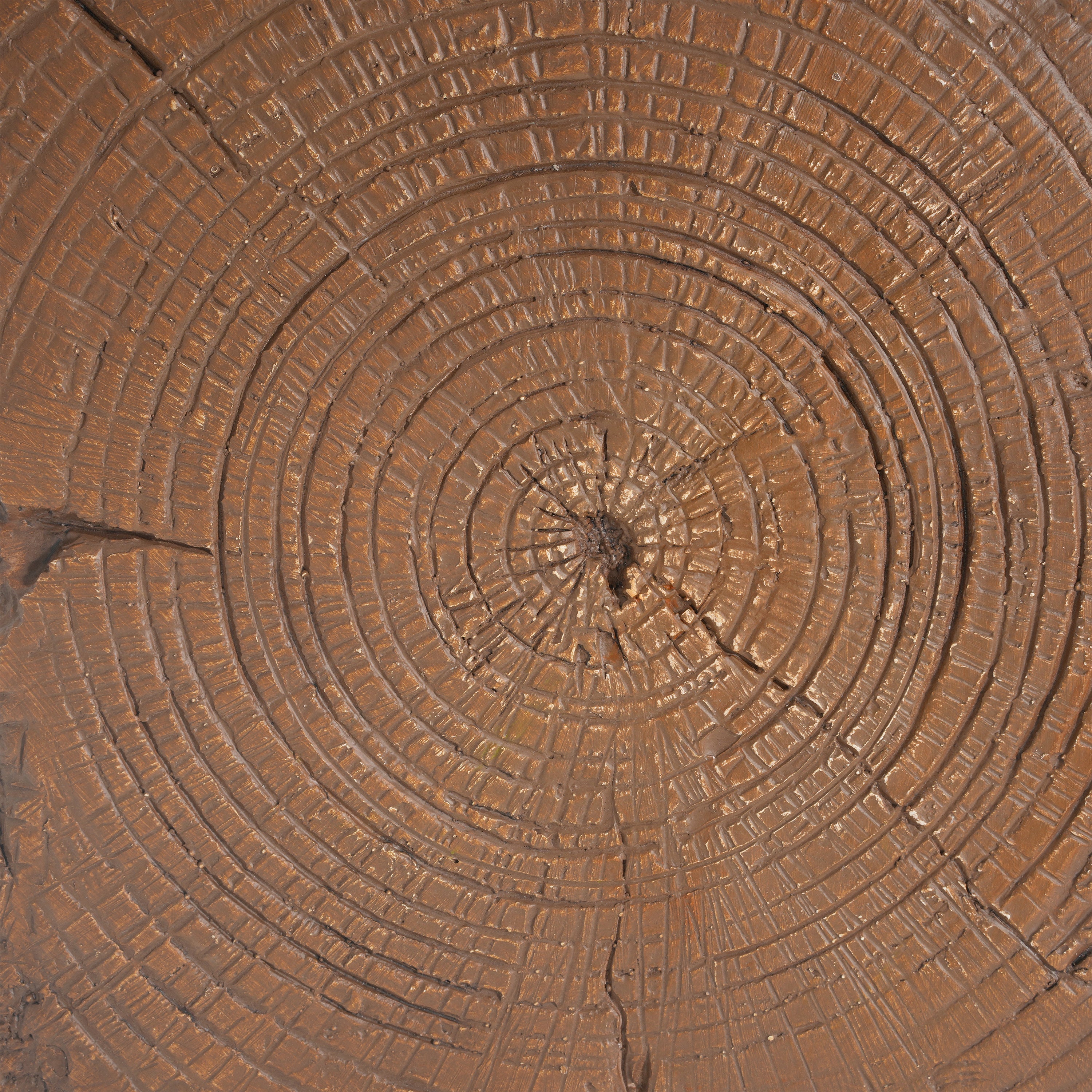 Amira Outdoor And Indoor Stump Shape MGO Side Table Brown Finish