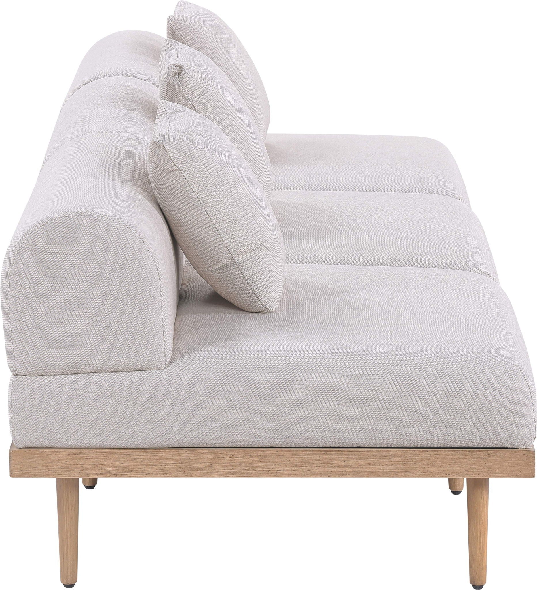 Laguna - 3 Piece Resilient Water Resistant Fabric 106.5" Outdoor Patio Armless Modular Sofa