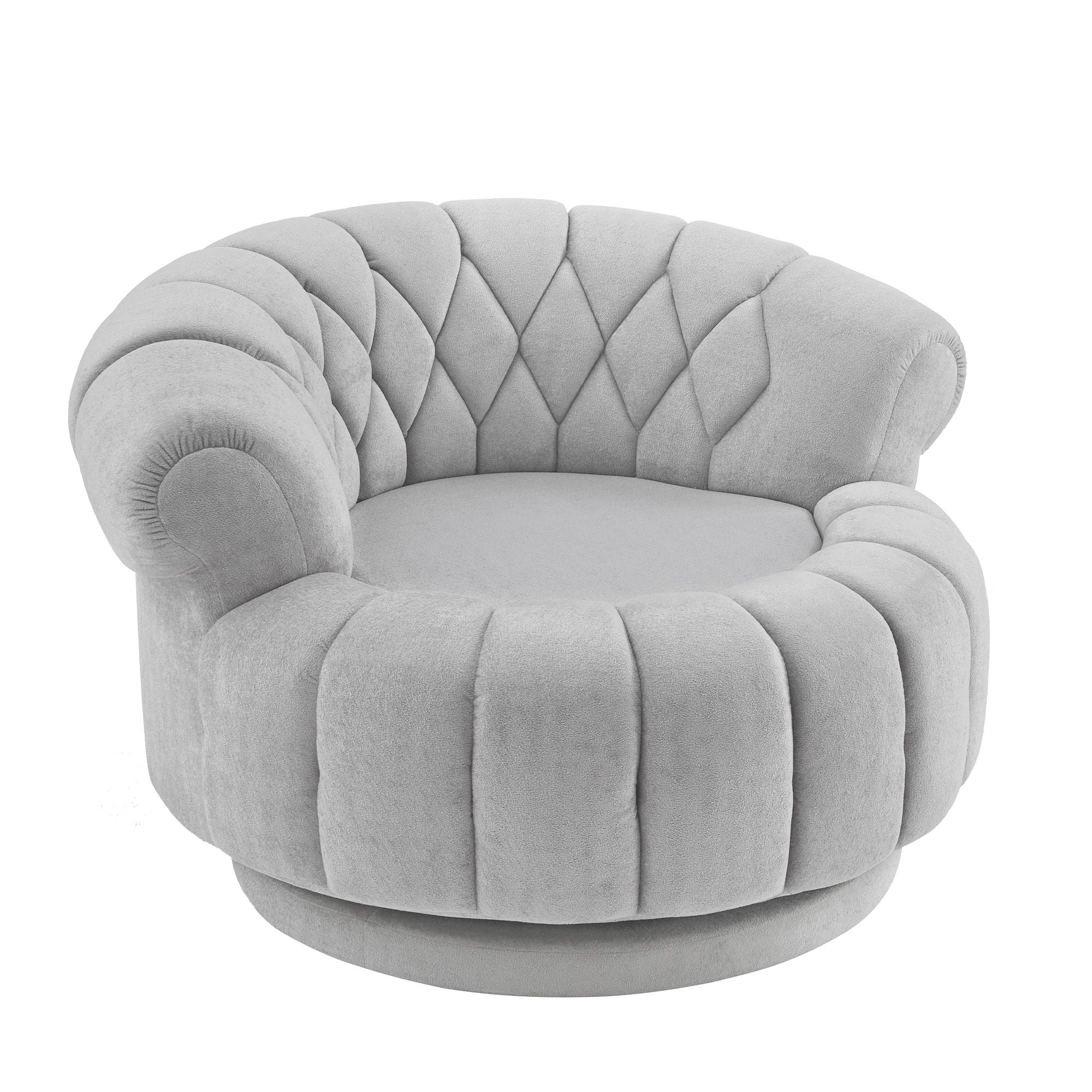 Round Swivel Accent Chair With Rotation