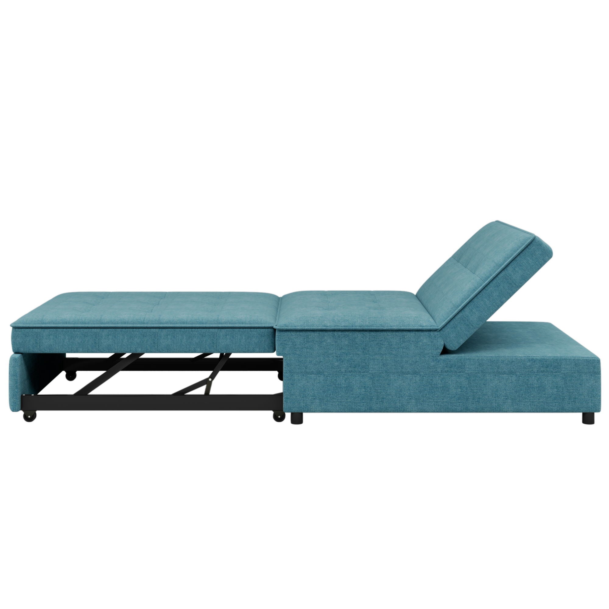 4 In 1 Sofa Bed, Multi Function Folding Ottoman Bed With Storage Pocket And USB Port For Small Room Apartment