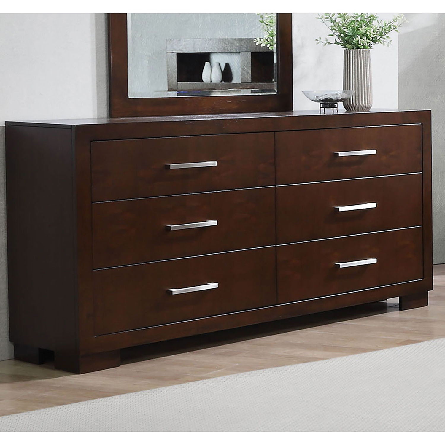 Polk - 6 Drawer Dresser - Cappuccino