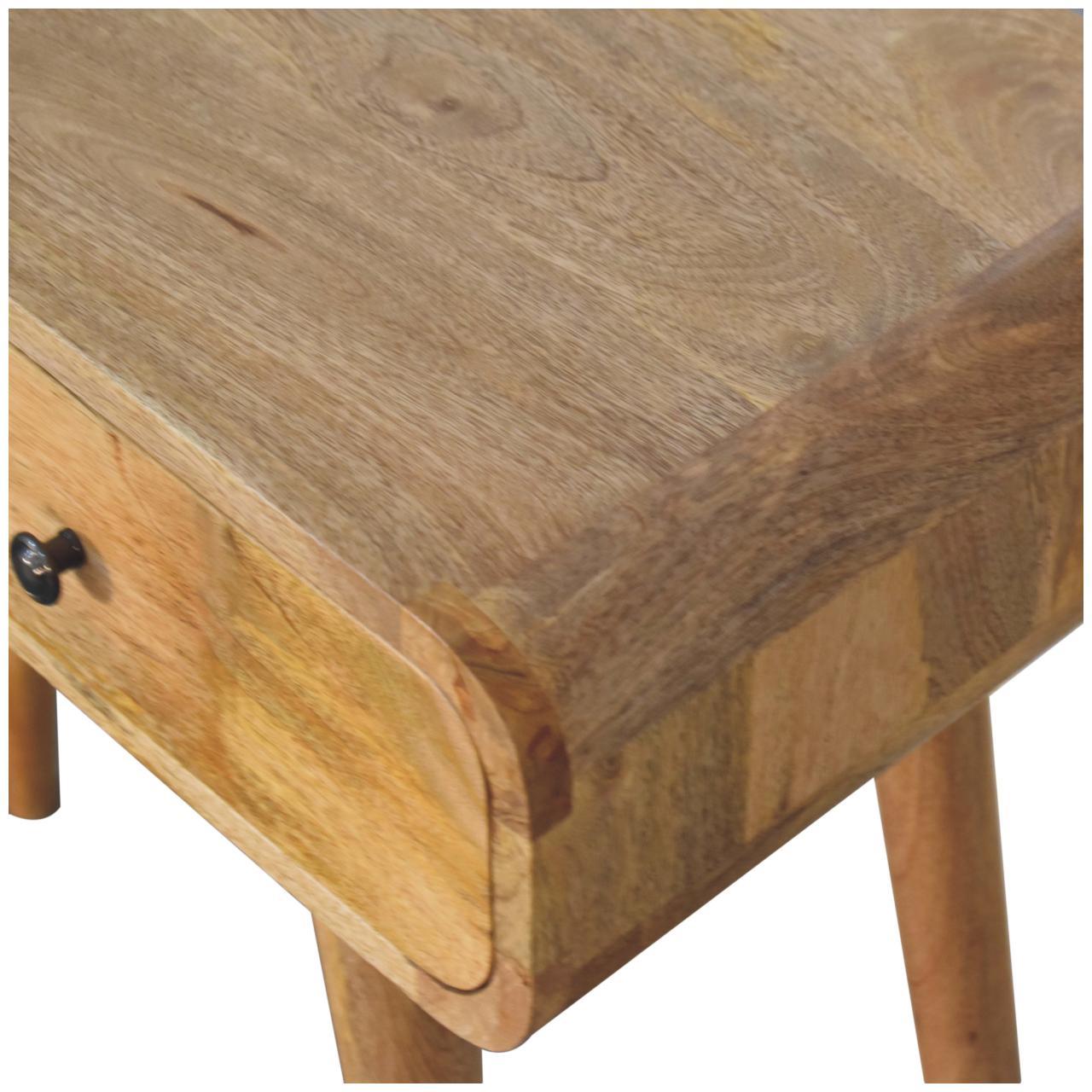 Curved Hallway Table - Oak