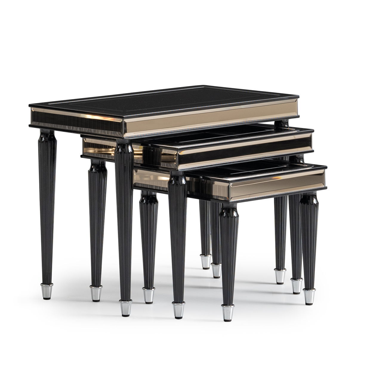 La Francaise - Nesting Tables (Set of 3) - Black Ice