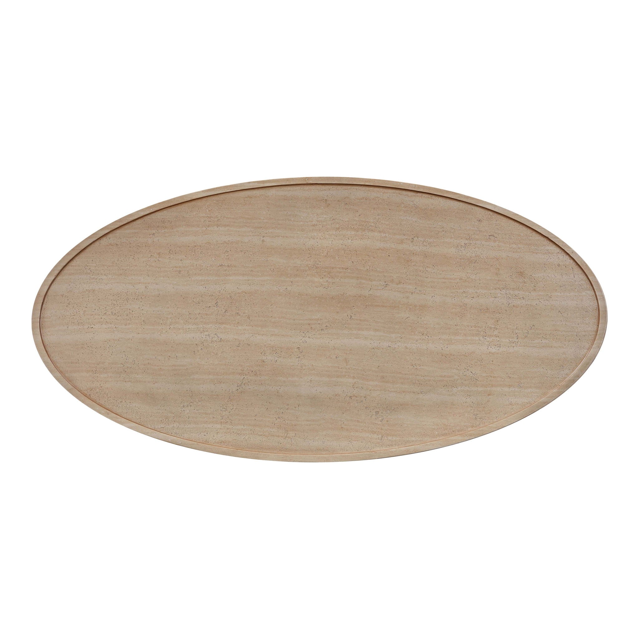 Eclipse - Textured Faux Travertine Indoor / Outdoor Coffee Table - Beige