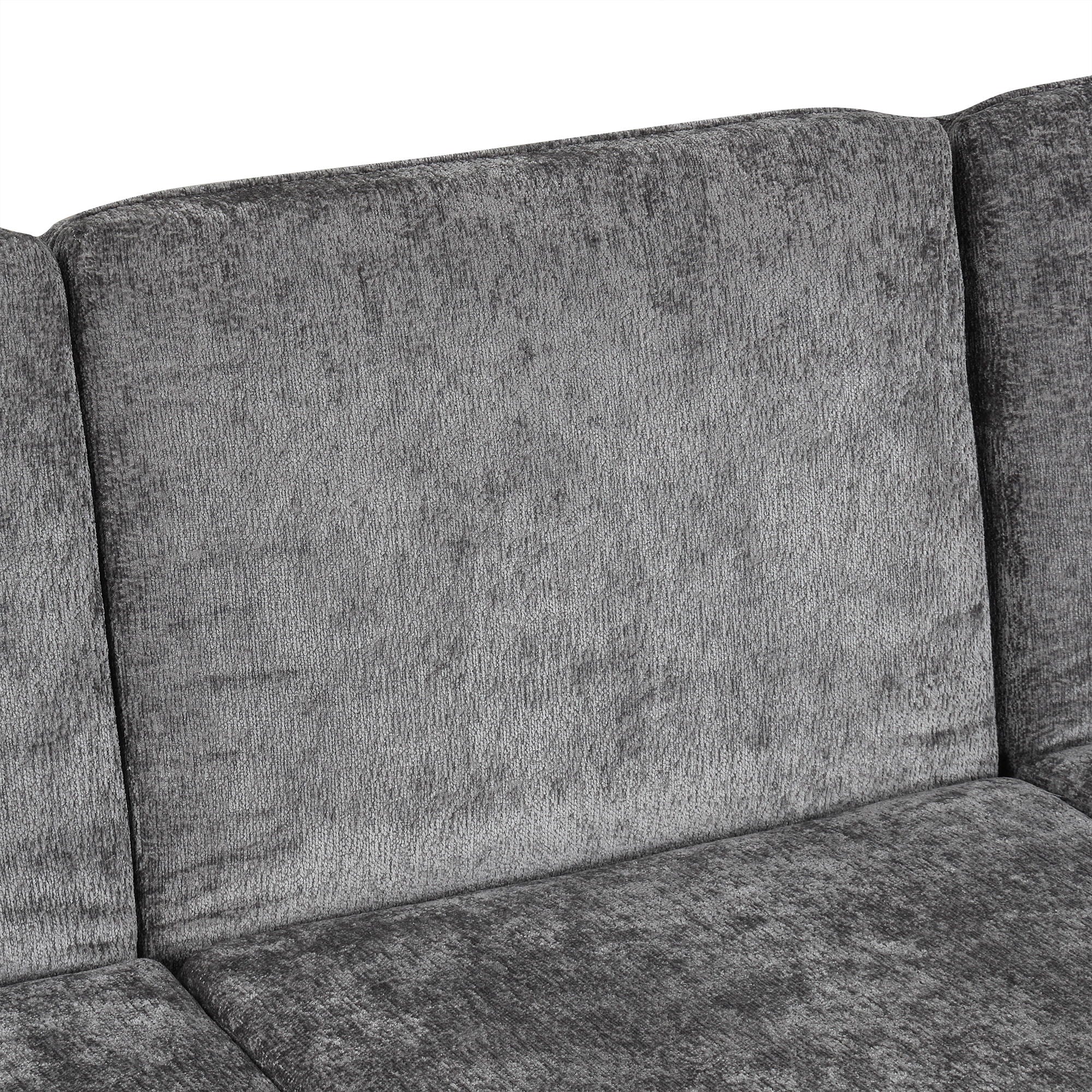Convertible Futon Sofa Bed With Adjustable Backrest, Reversible Chaise Lounge And 2 Removable Armrest Pillows