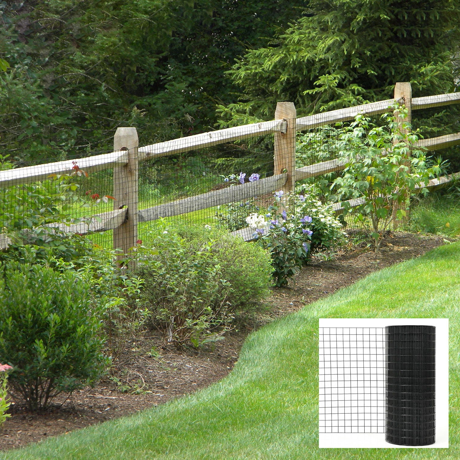 Vinyl Coated Hardware Cloth, Welded Wire Fence For Poultry & Home Improvement - Black