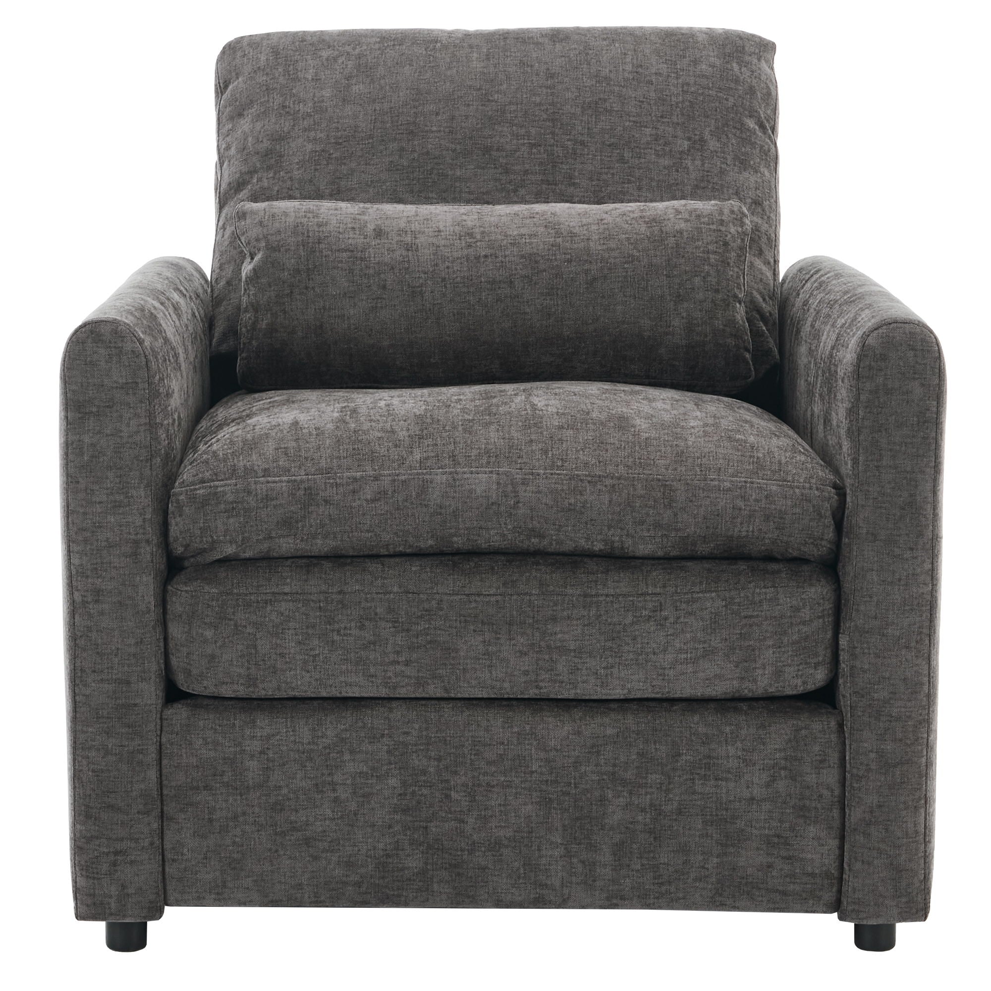 Cozy Upholstered Plush Cushion Armchair For Living Room
