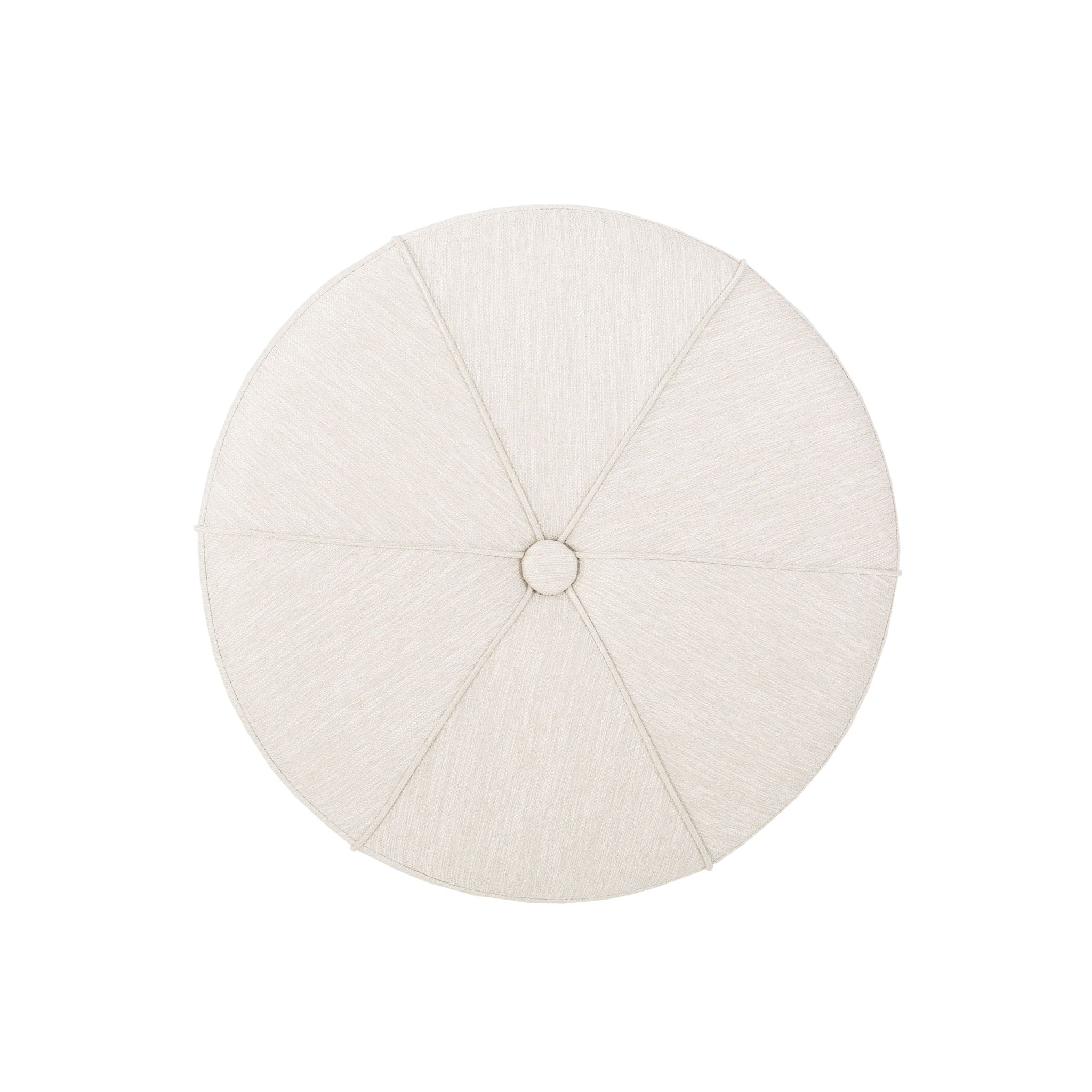 Contemporary Ottoman With Tonal Piping And Button Tuft Design