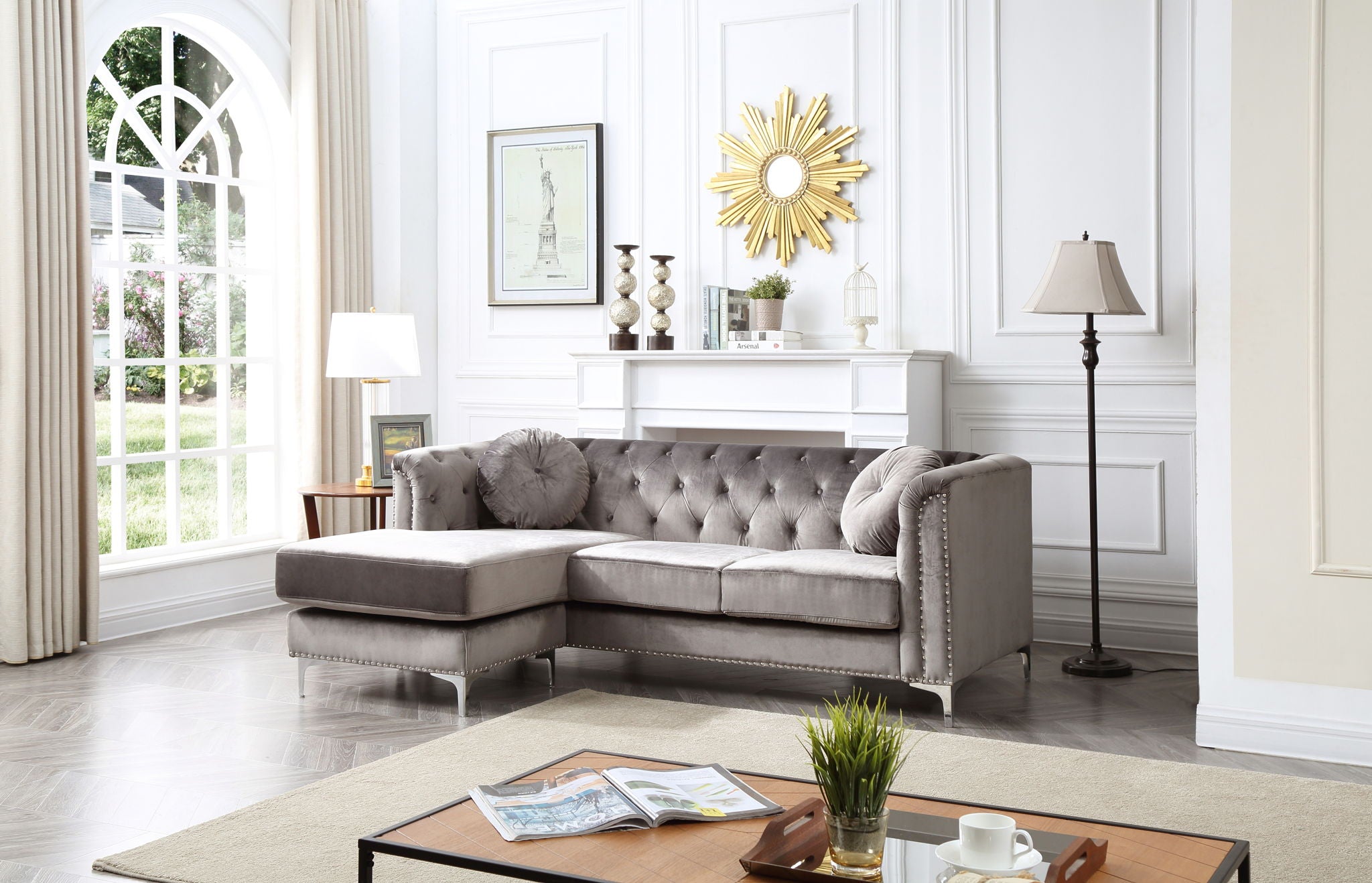 Pompano - Micro Suede Sofa Chaise