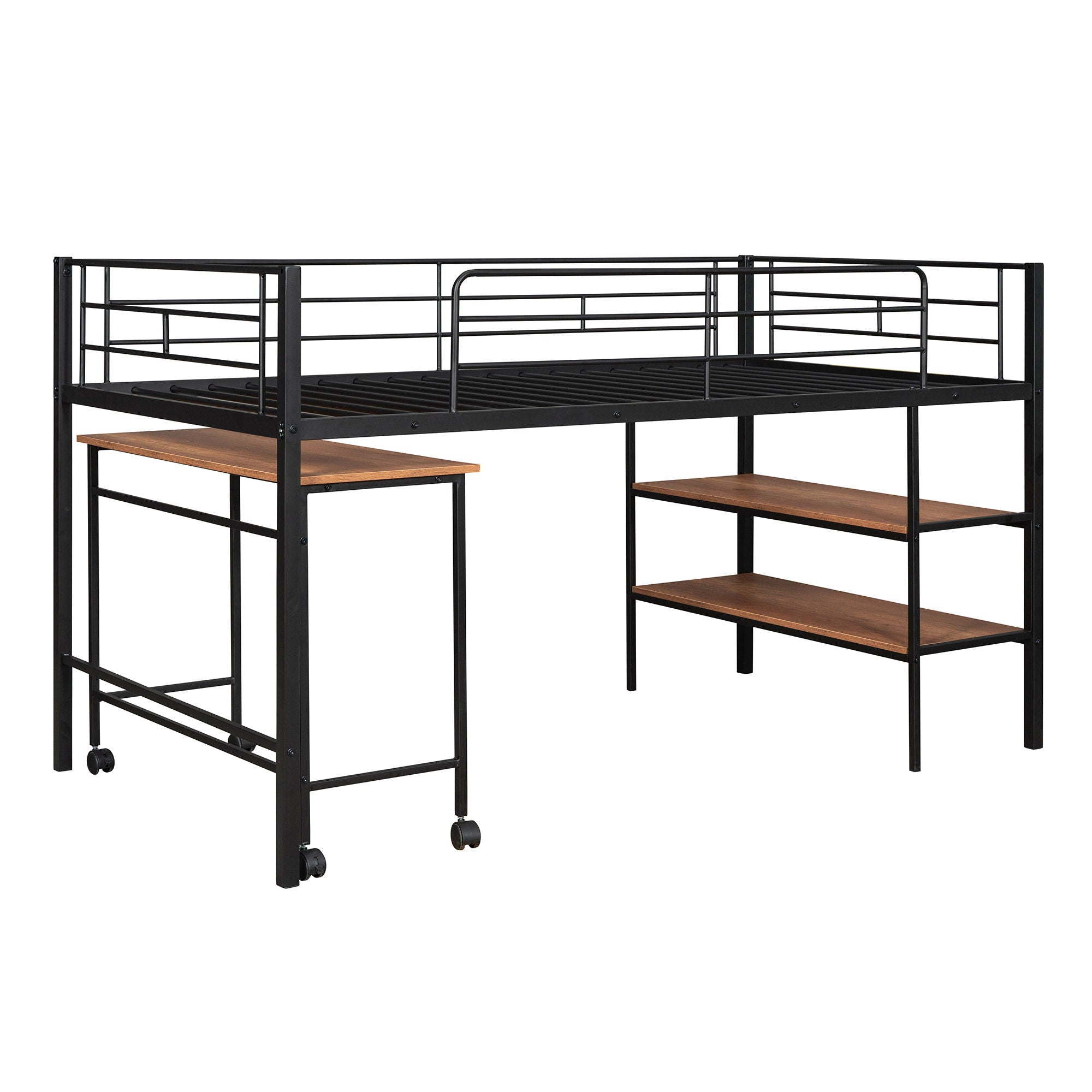 Loft Bed With Desk And Shelves