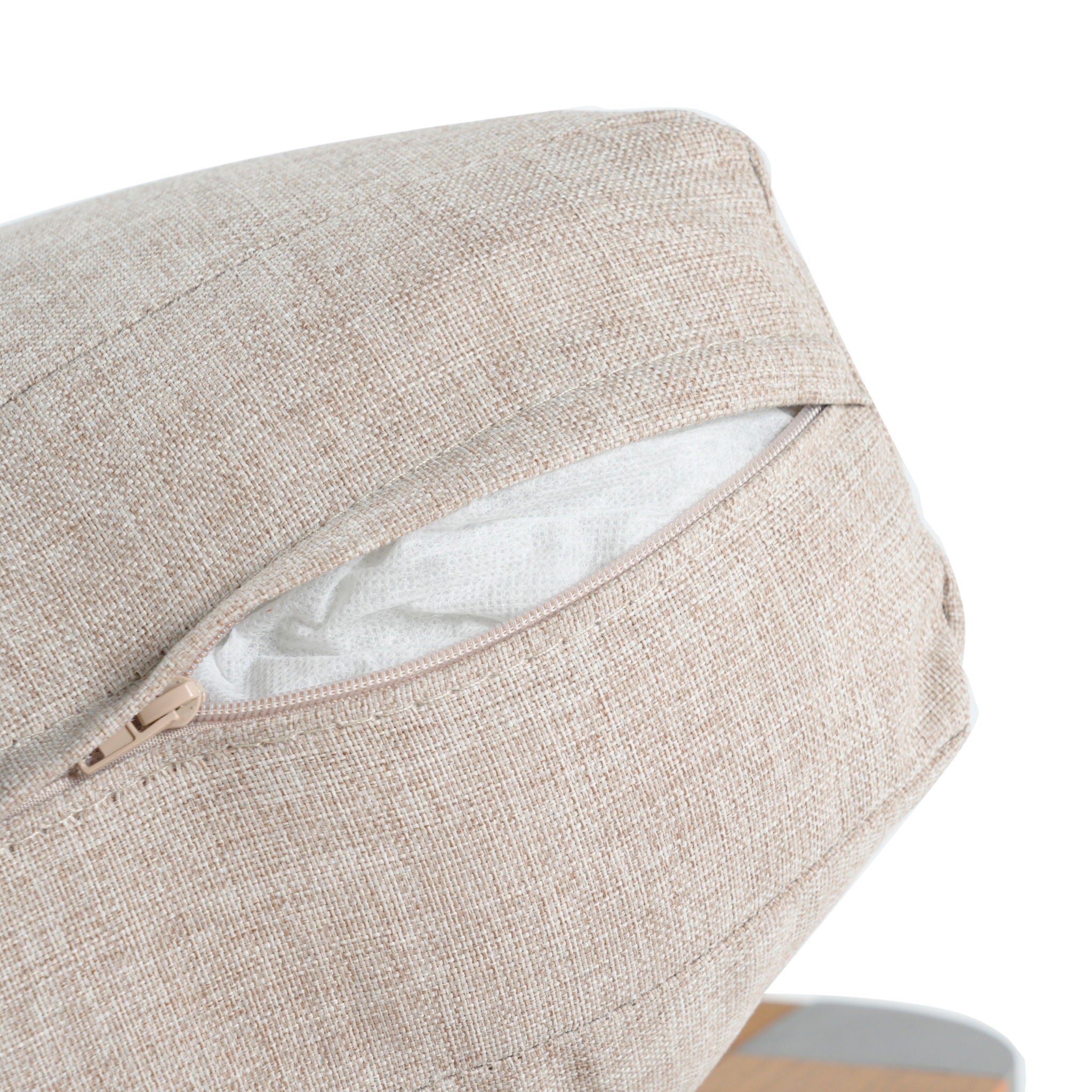 Cora - Outdoor Aluminum Club Chair - Silver / Beige