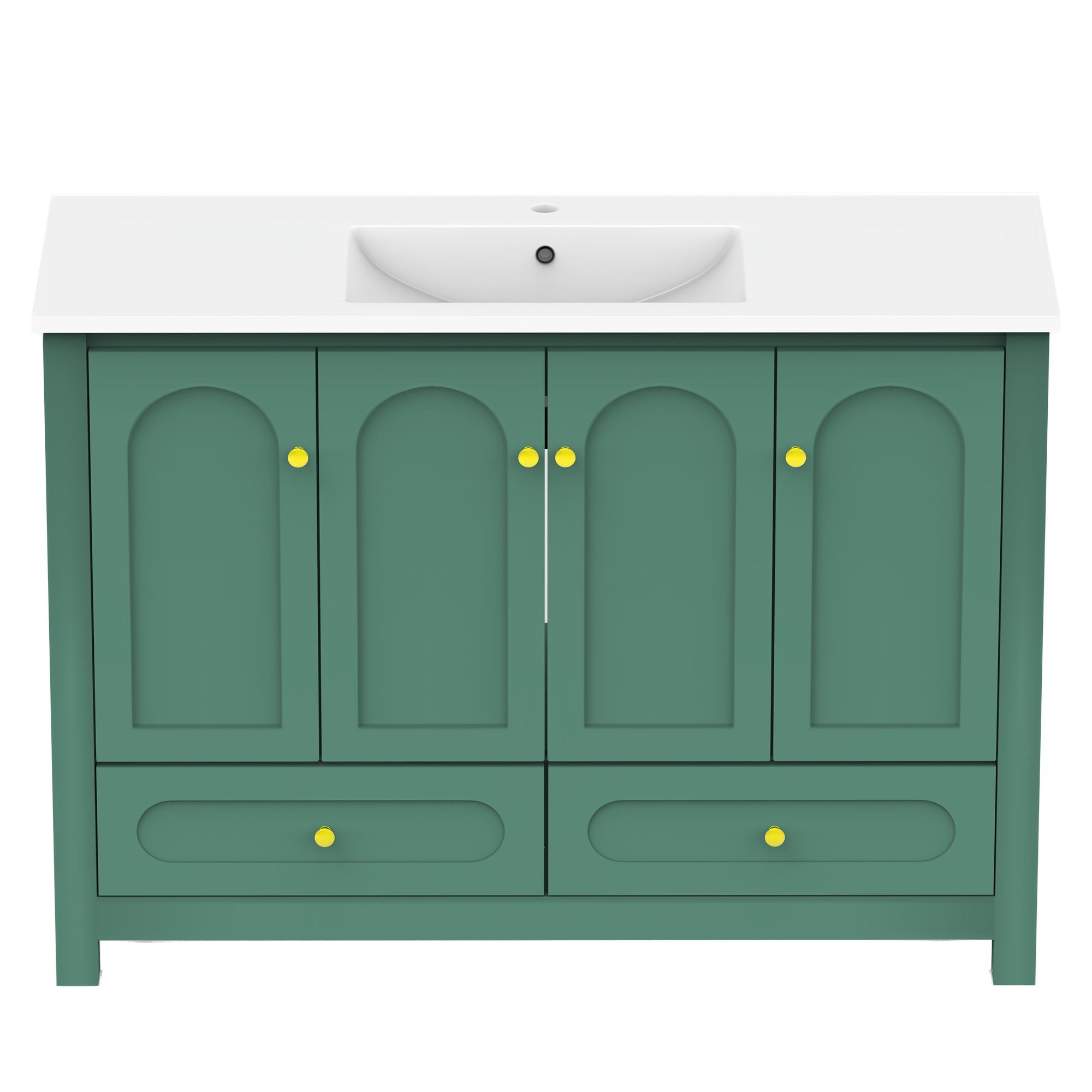 Bathroom Vanity With Sink Combo, 4 Soft Close Doors And 2 Drawers