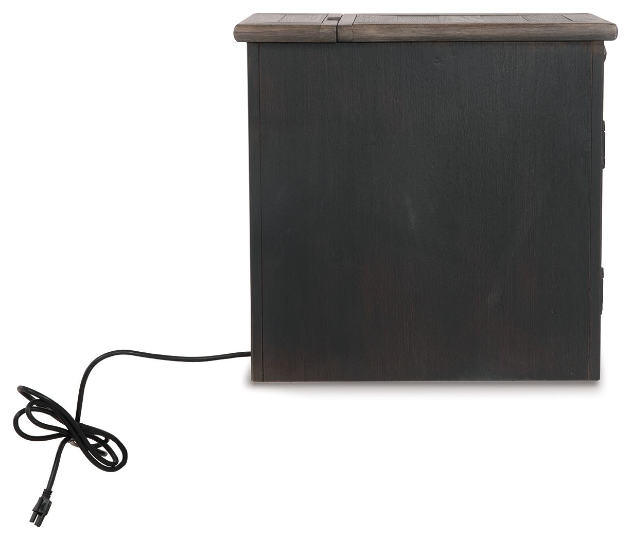Tyler Creek - Chair Side End Table - Grayish Brown / Black - Best Buy Furniture