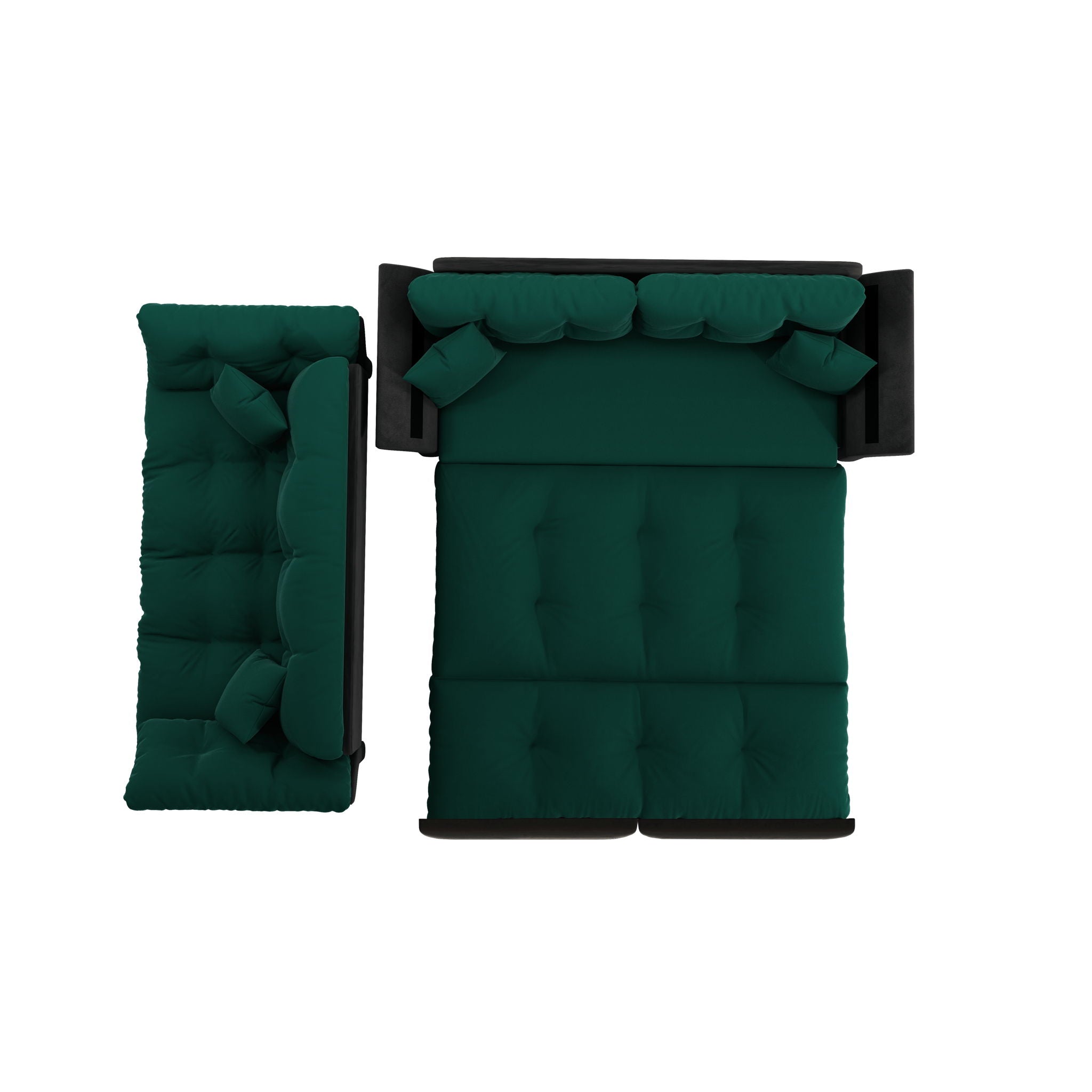 Queen Pull Out Sofa Bed, 3 In 1 Convertible Sleeper Tufted With 2 Soft Pillows