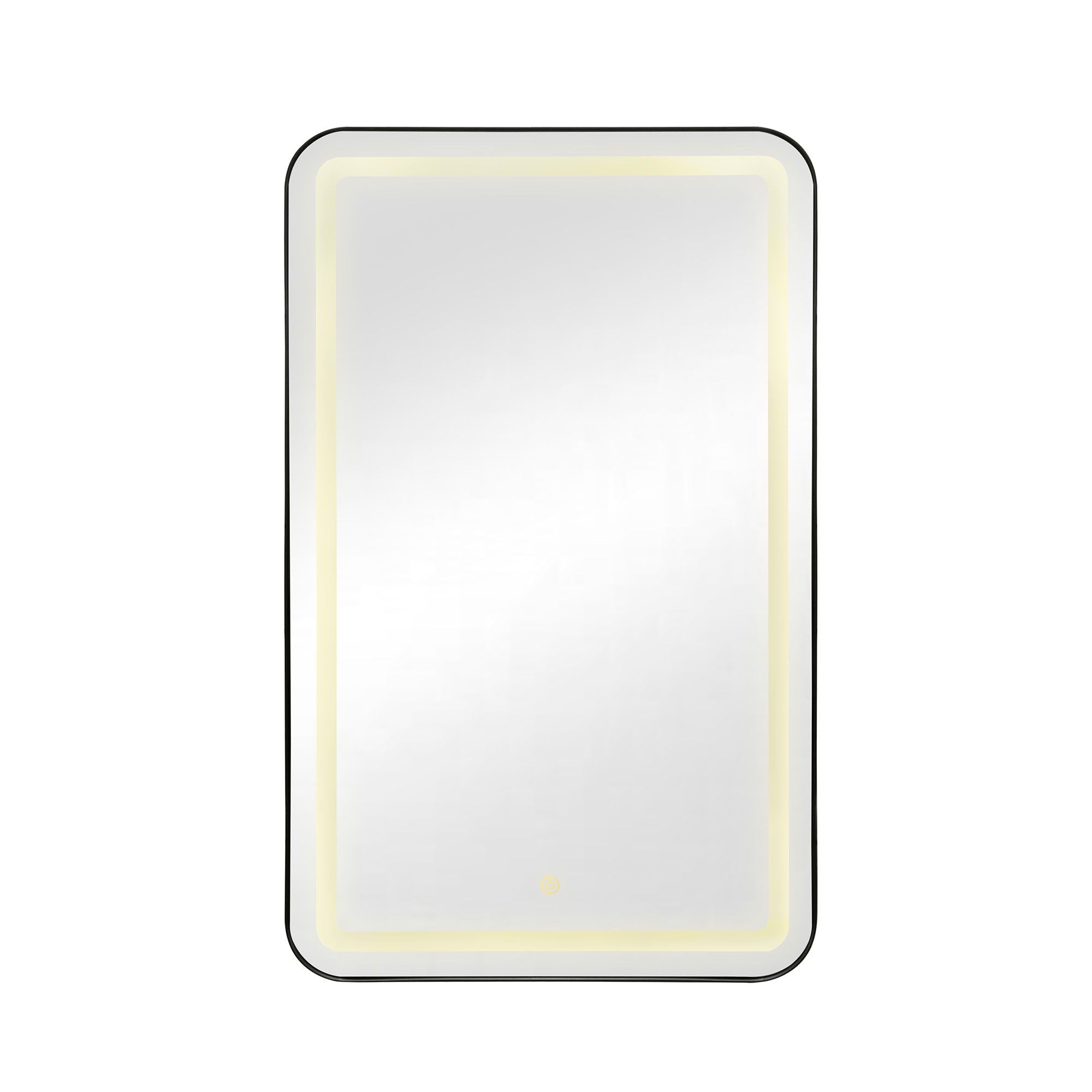 Rectangle Medicine Cabinet Mirror Bathroom Mirror With Storage Wall Mounted Medicine Mirror Cabinet With LED - Black