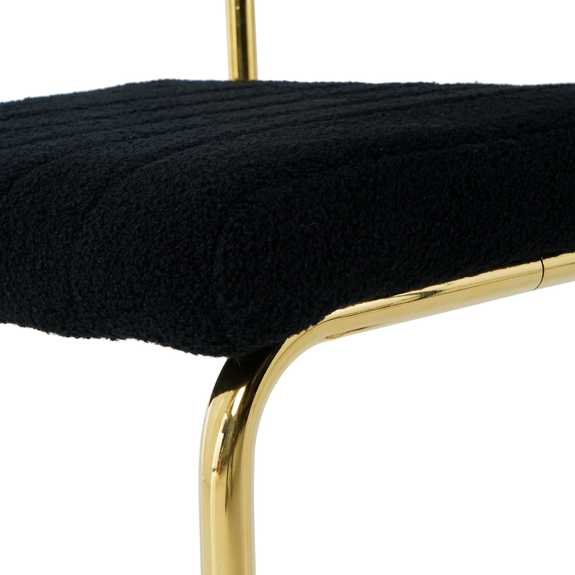 Modern Light Luxury Dining Chair With Metal Legs And Bow Design