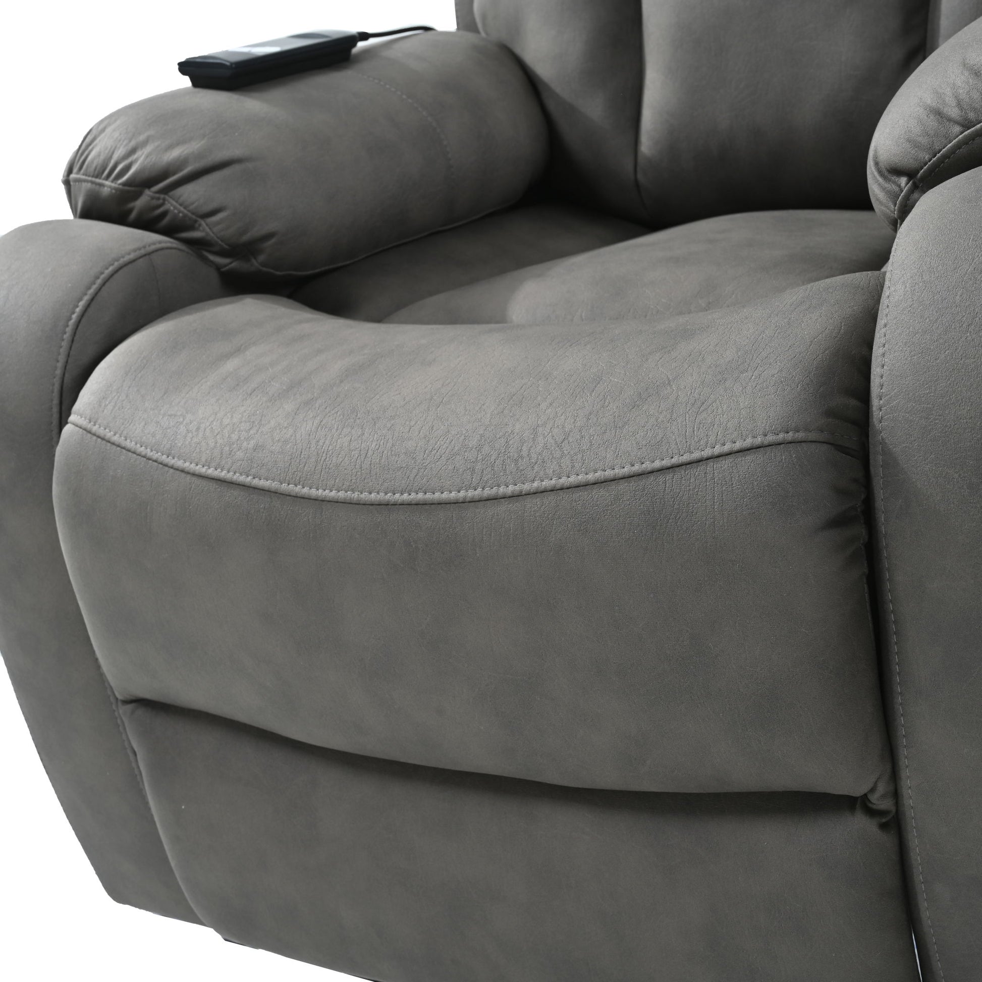 Lift Chair Recliner Power Remote Control Recliner Sofa Relax Soft Chair Anti - Skid Australia Cashmere Fabric Furniture Living Room - Dark Gray - Best Buy Furniture