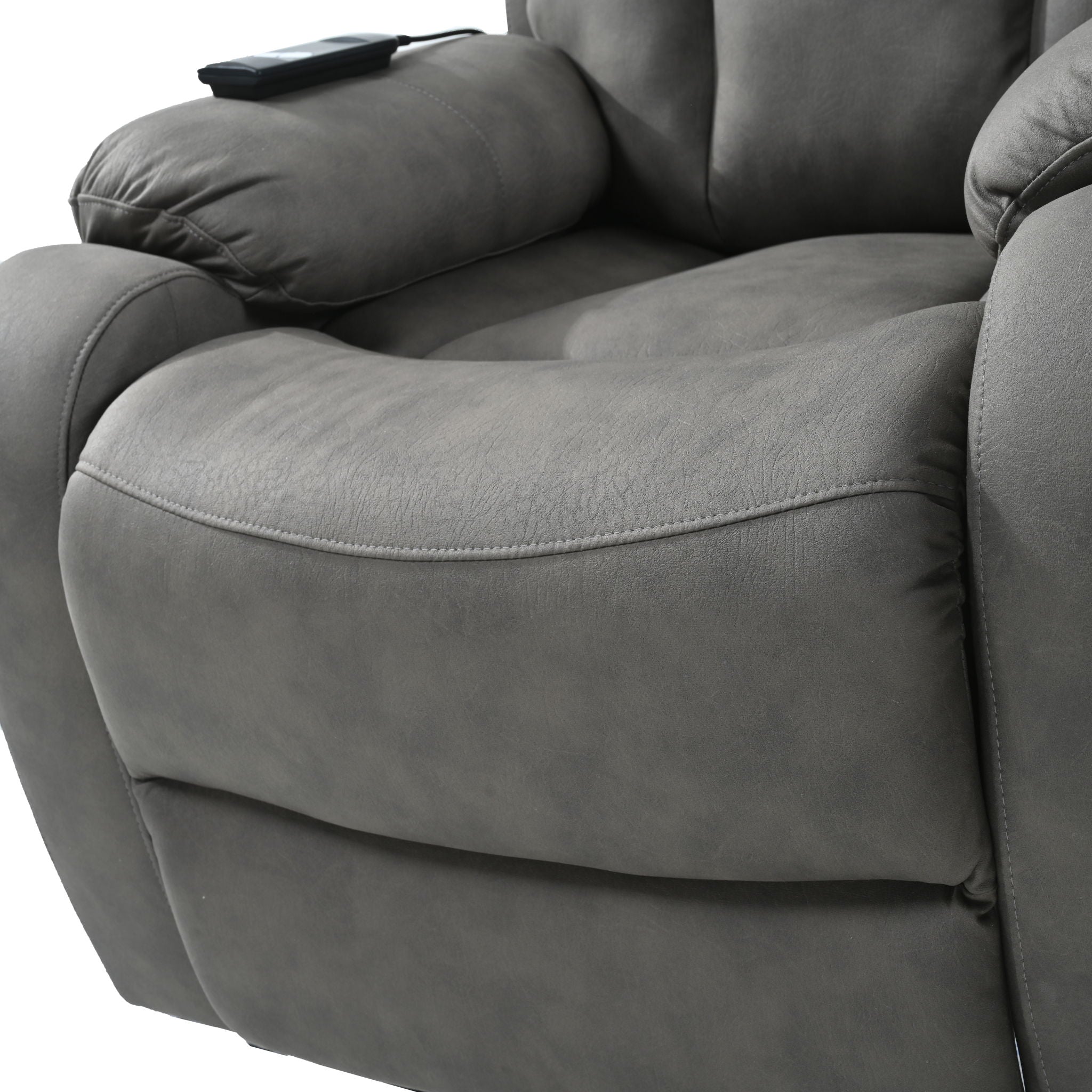 Lift Chair Recliner Power Remote Control Recliner Sofa Relax Soft Chair Anti - Skid Australia Cashmere Fabric Furniture Living Room - Dark Gray