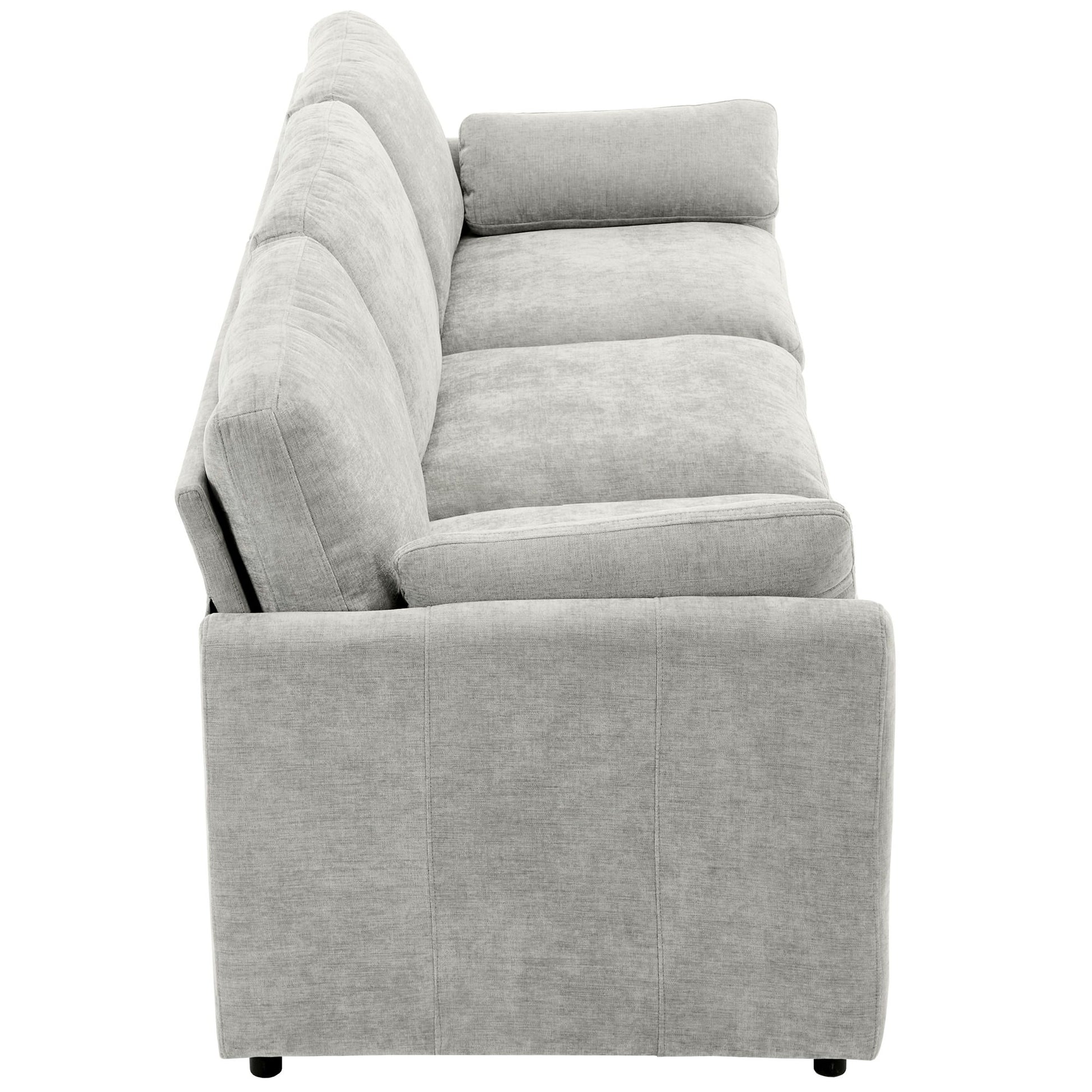 Cozy Upholstered 3 Seater Sofa Plush Cushion For Living Room - Best Buy Furniture