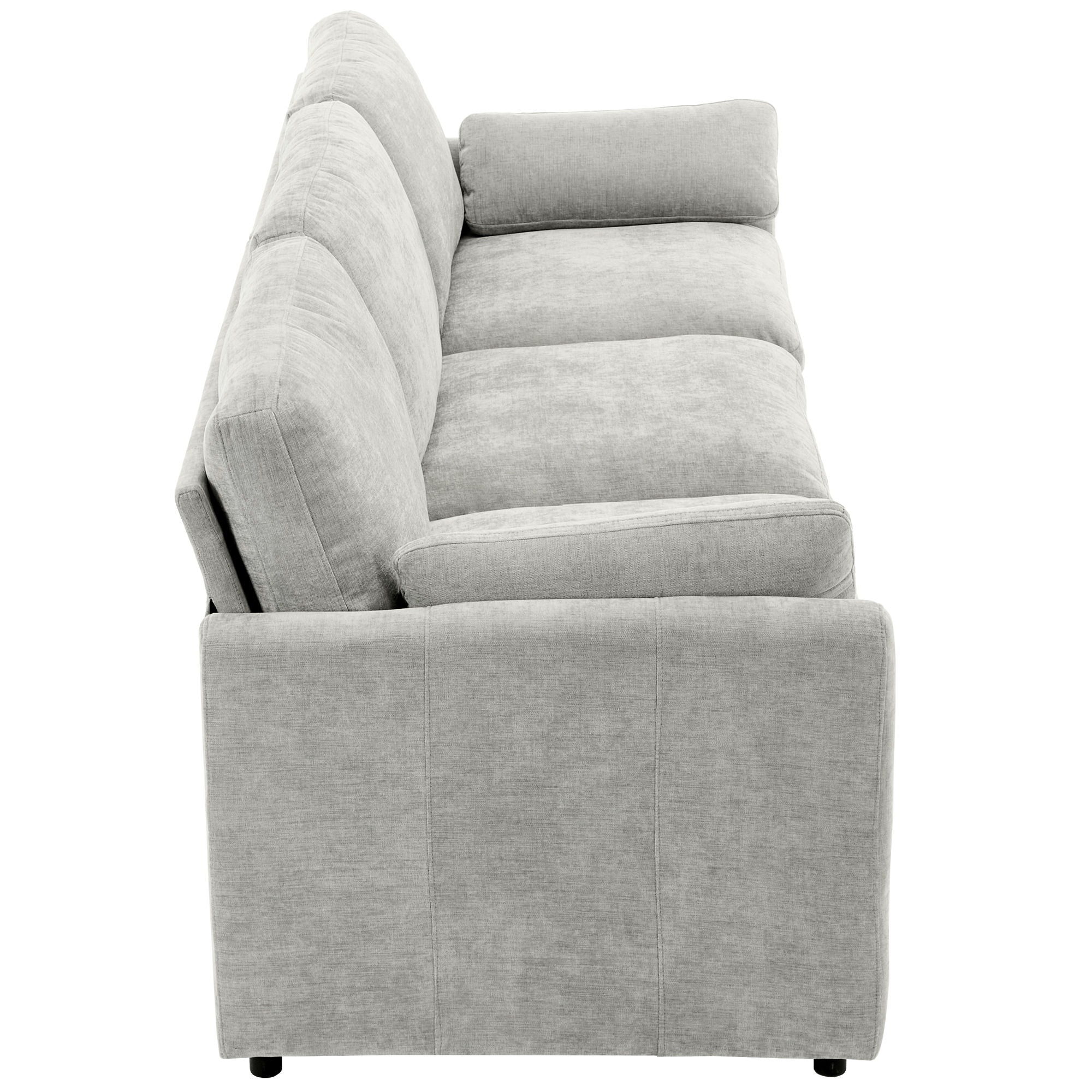 Cozy Upholstered 3 Seater Sofa Plush Cushion For Living Room - Best Buy Furniture