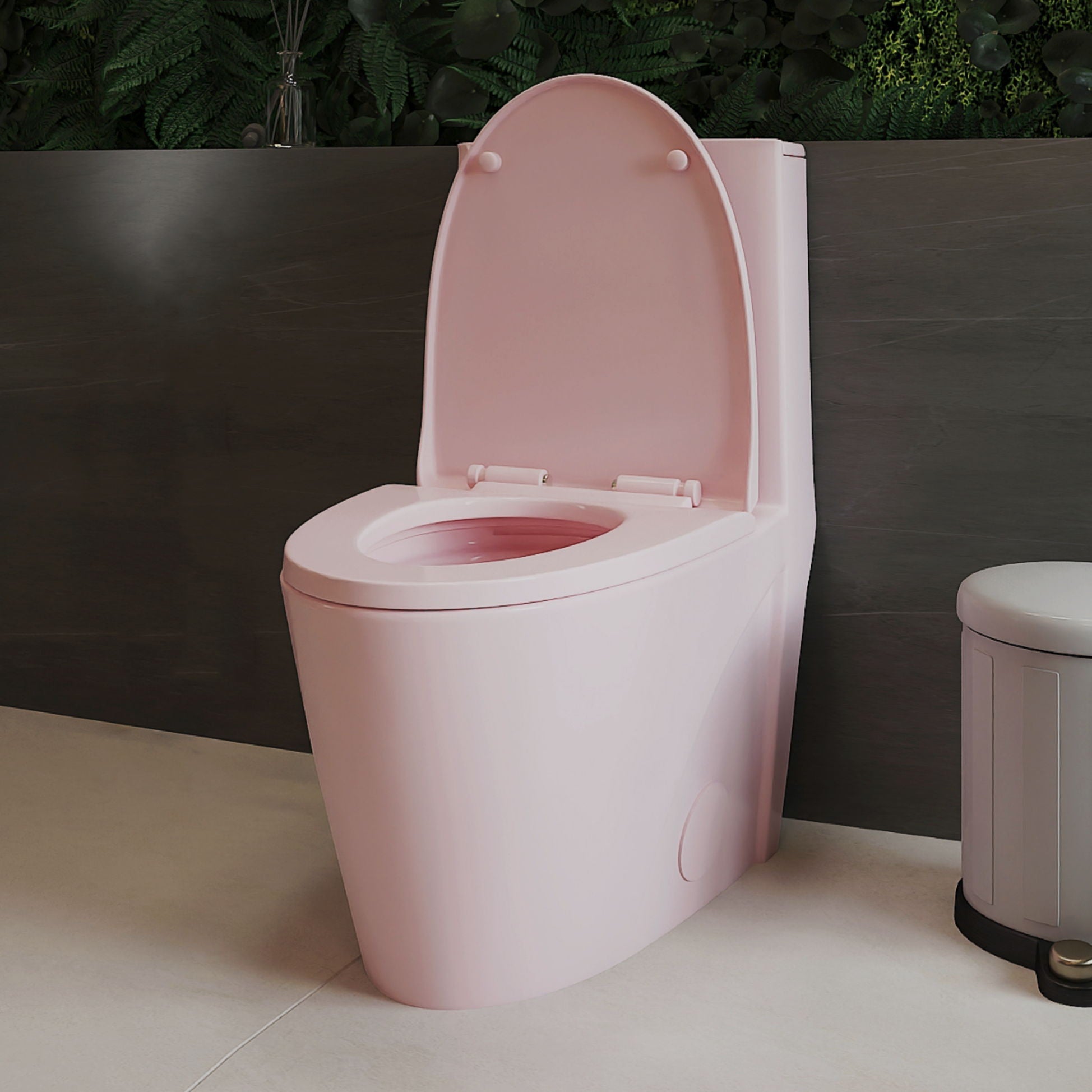1.1 / 1.60 Gpf Dual-Flush One Piece Toilet, Water-Saving Elongated Comfort Height Floor Mounted, Soft Close 1000 Gram Map Flushing Score Toilet 23T01-Rs - Rose - Best Buy Furniture