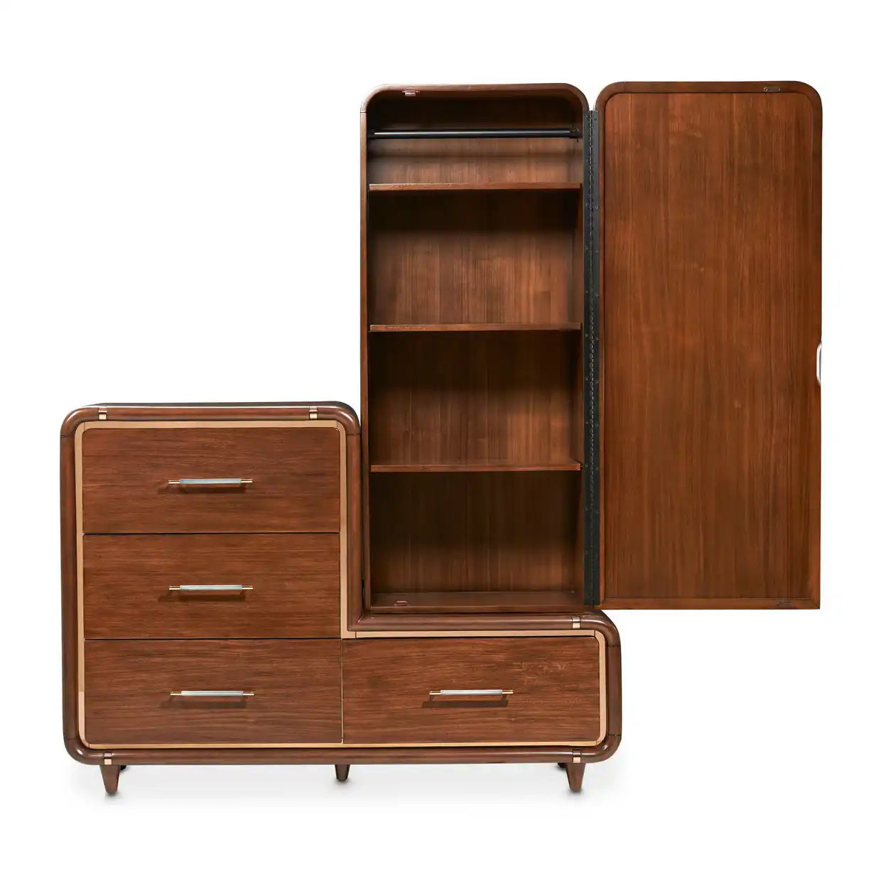 Mason Park - Chest With Storage Mirror - Umber - Best Buy Furniture