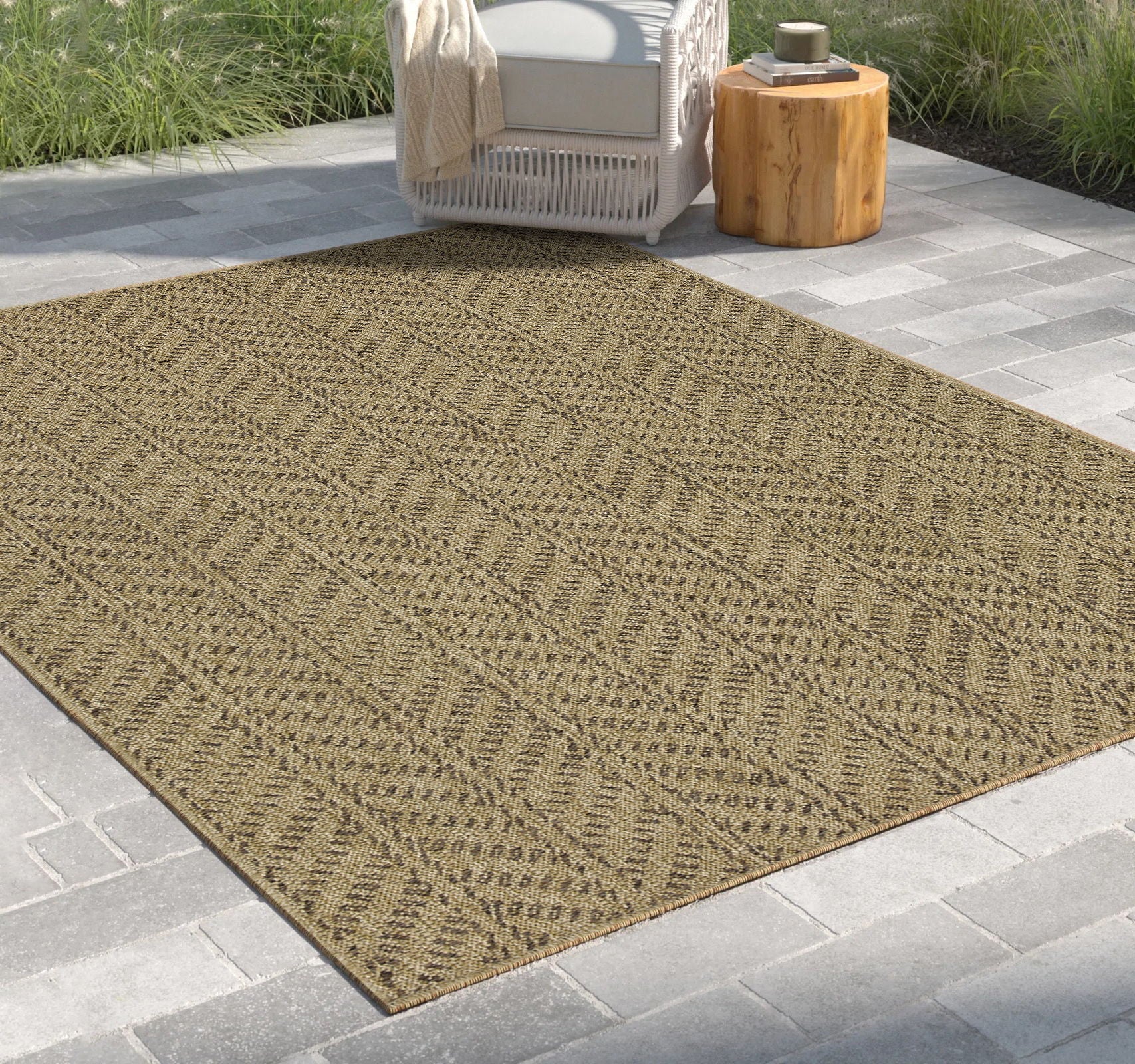 Earth - Indoor, Outdoor Area Rug, Contemporary Design - Best Buy Furniture