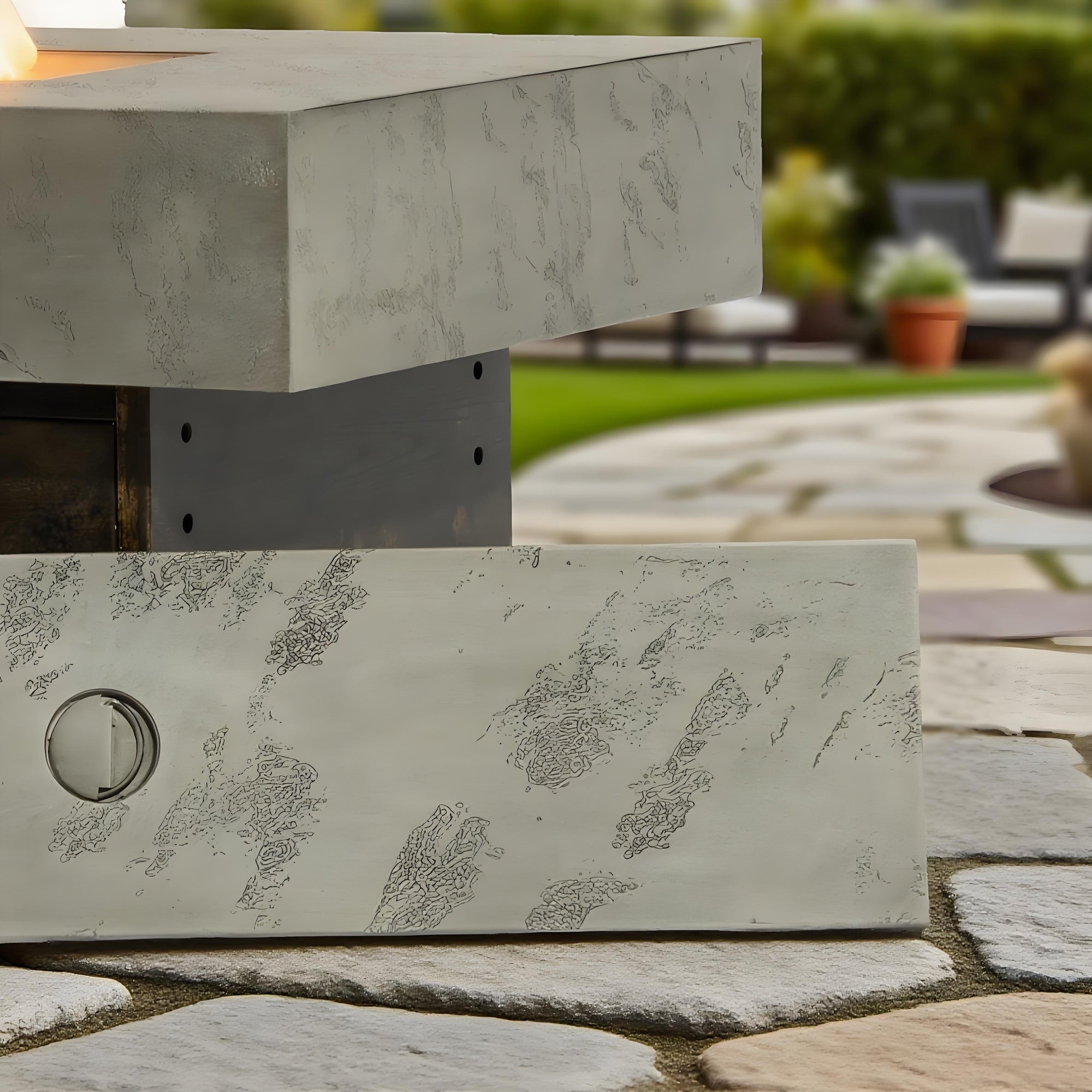 Tabletop Propane Fire Pits 55 x 23 in, 50,000 BTU Outdoor Firepit Table