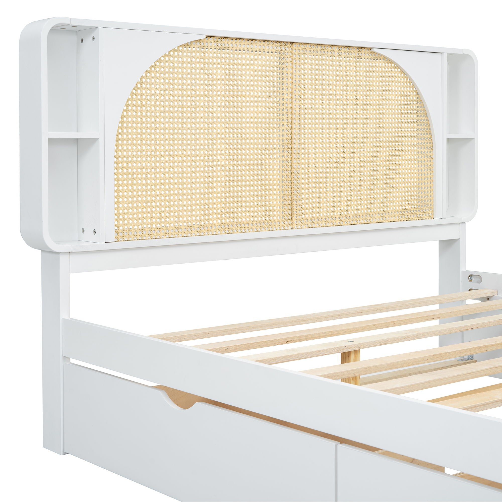 Headboard Bed With 2 Drawers And Trundle