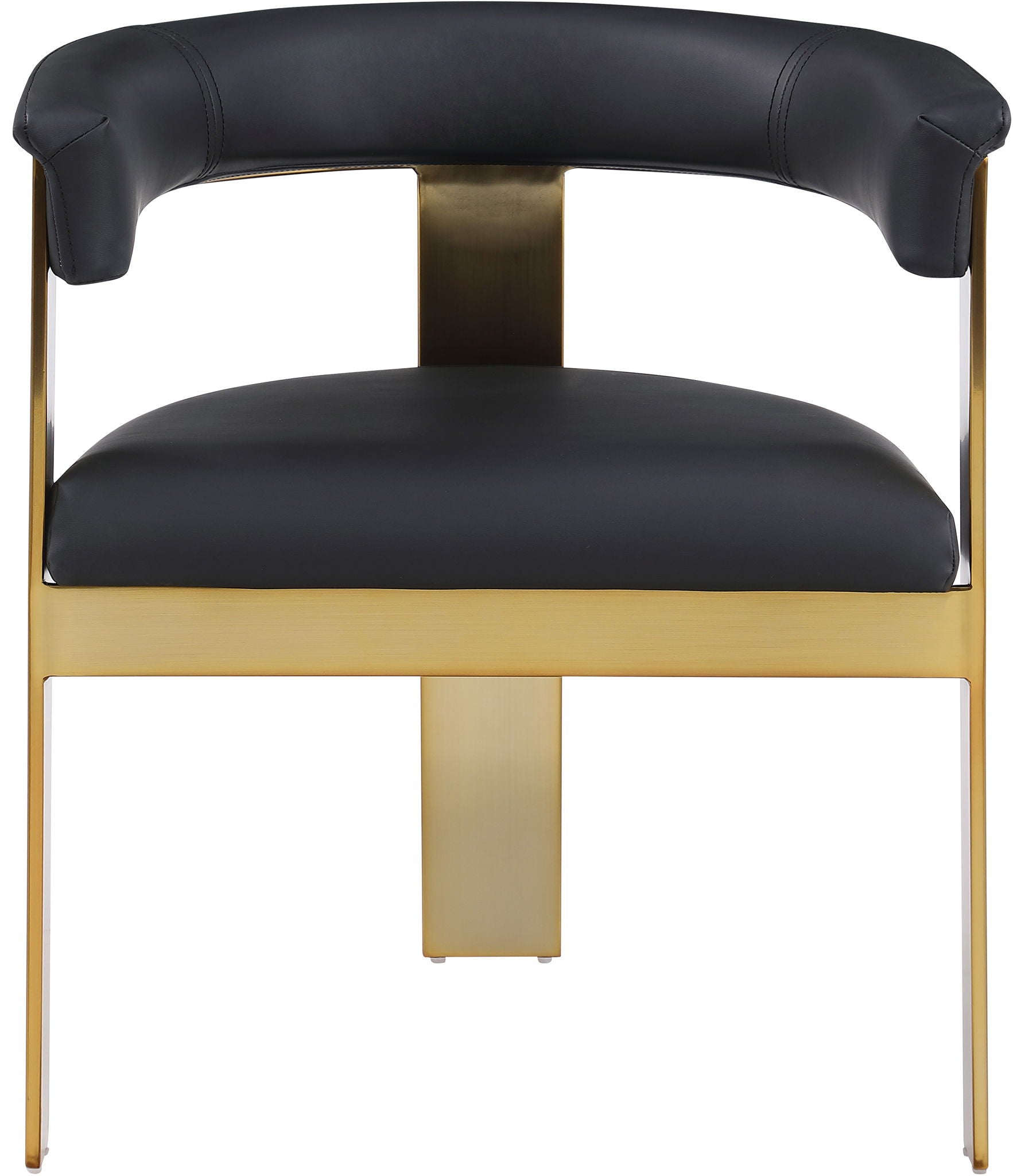 Romeo - Faux Leather Dining Chair With Gold Base (Set of 2)
