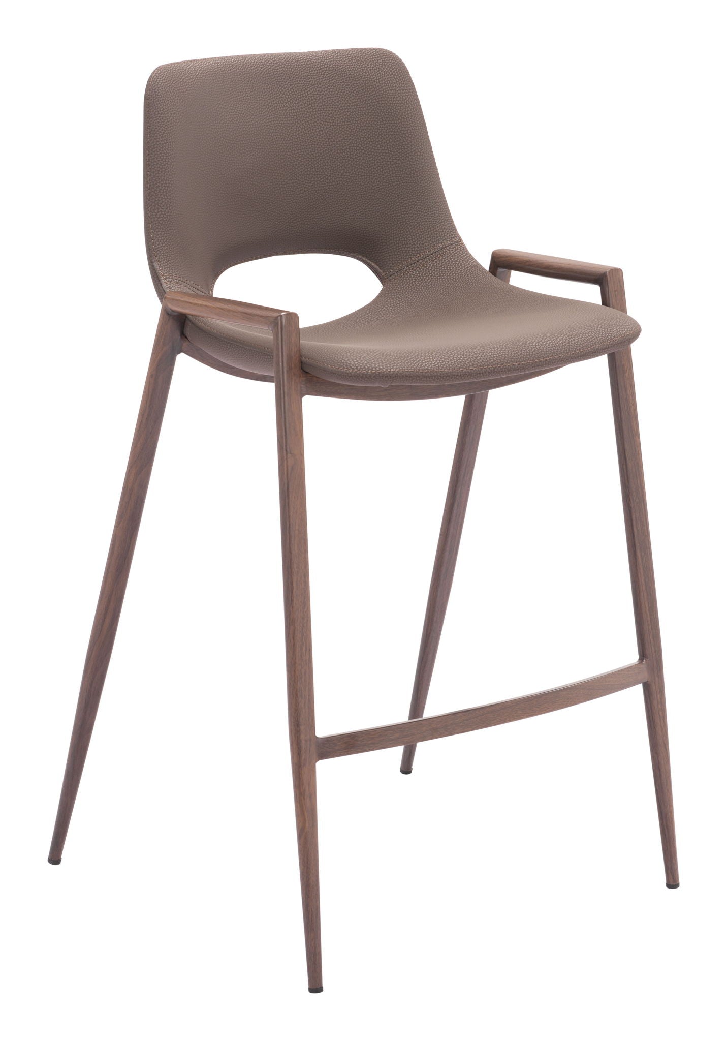 Desi - Counter Stool With Walnut Legs (Set of 2)