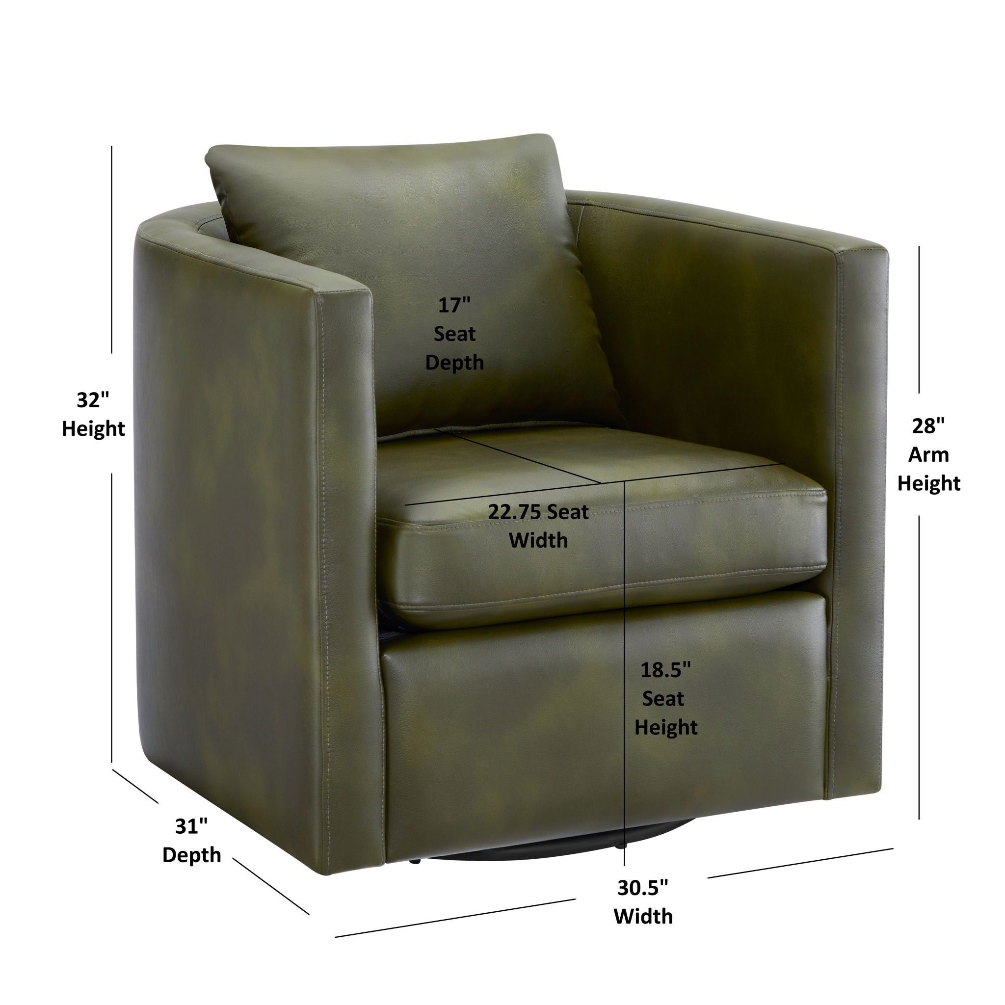 Sutton - Swivel Barrel Chair - Best Buy Furniture
