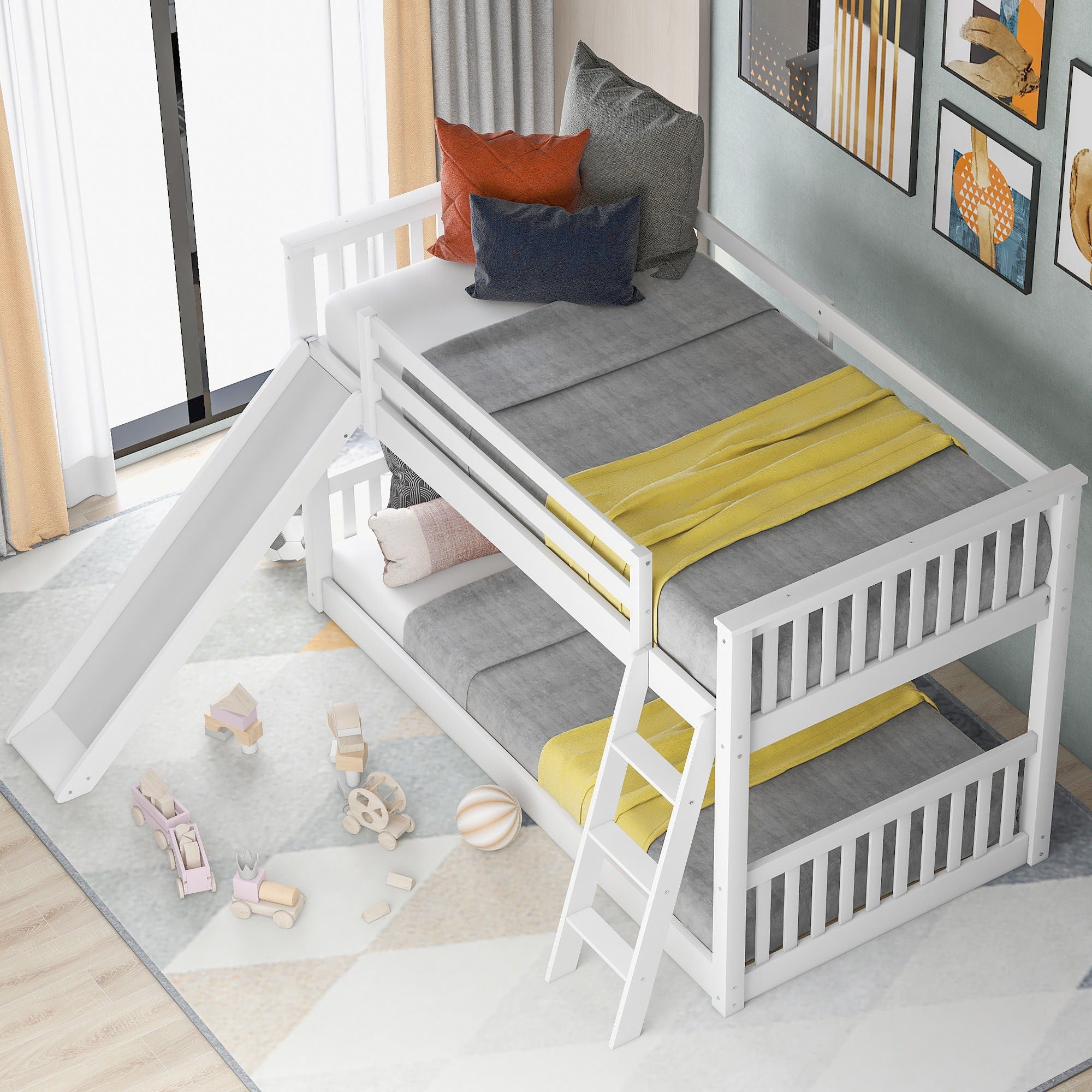 Bunk Bed & Convertible Slide And Ladder