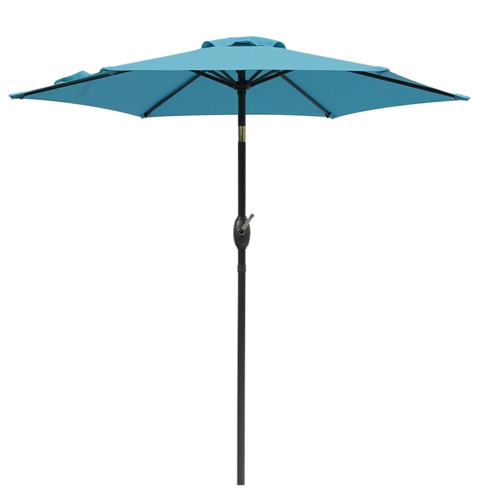 Umbrella With Crank Lift & Tilt, UV-Resistant Canopy For Patio