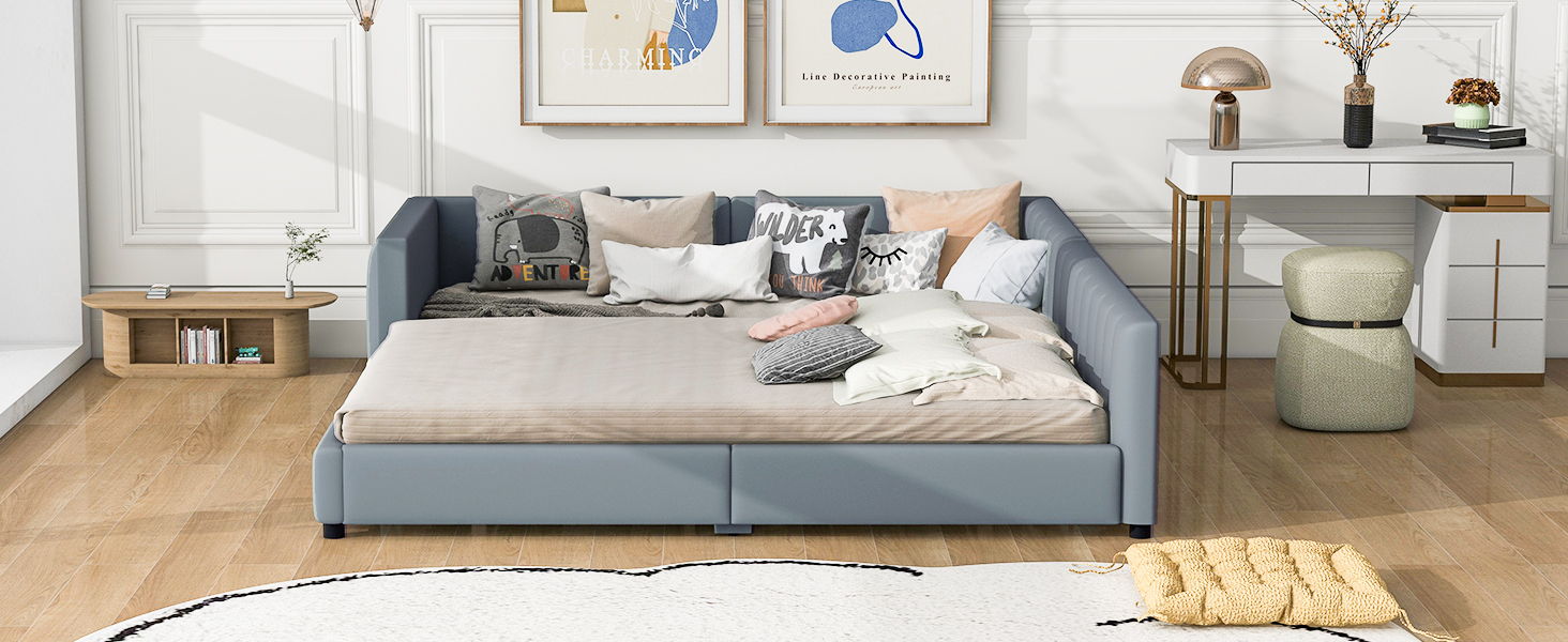 Upholstered Platform Bed, Mother & Child Bed
