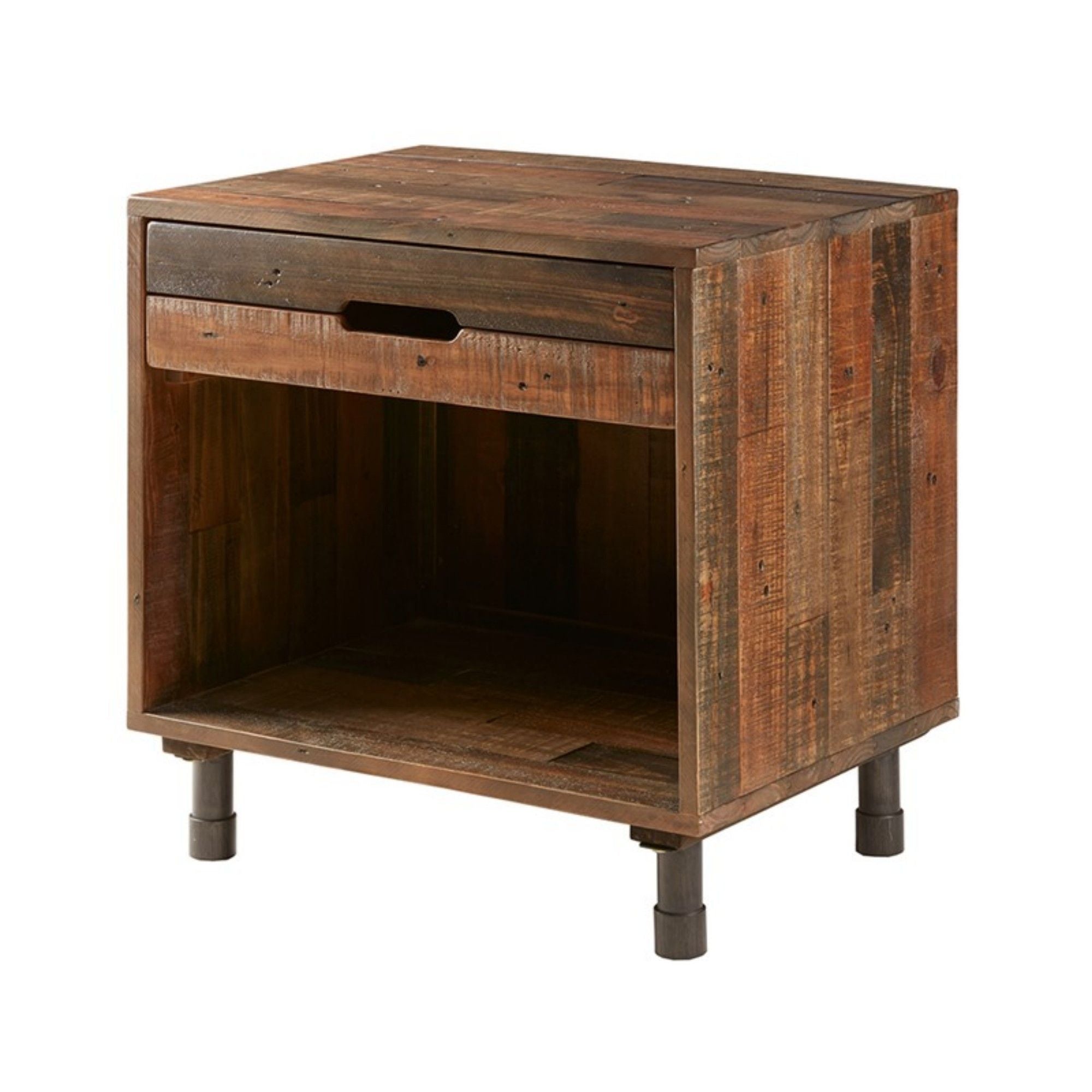 Renu - Nightstand With Drawer - Light Brown Multi