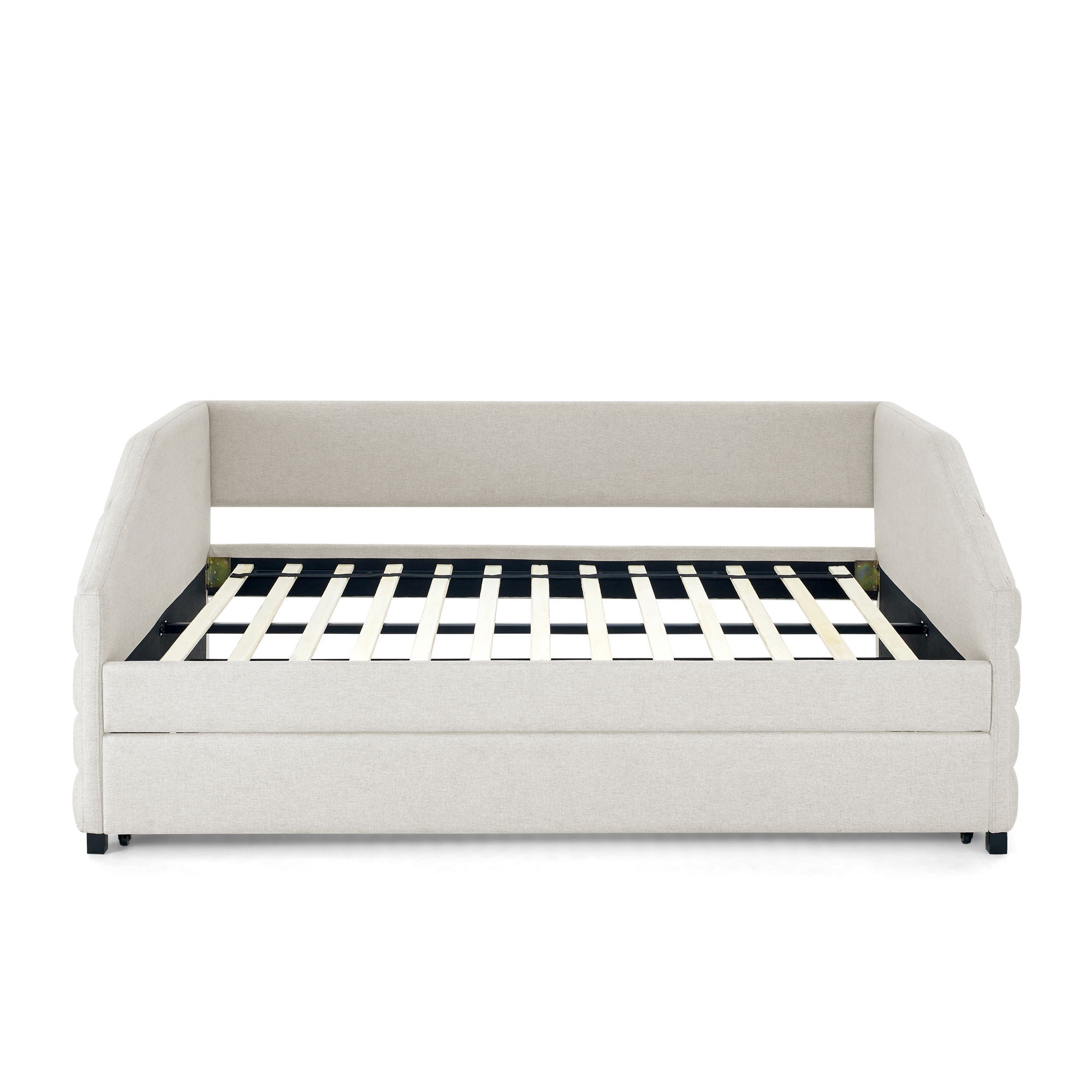 Elegant Daybed With Trundle Upholstered Tufted Sofa Bed